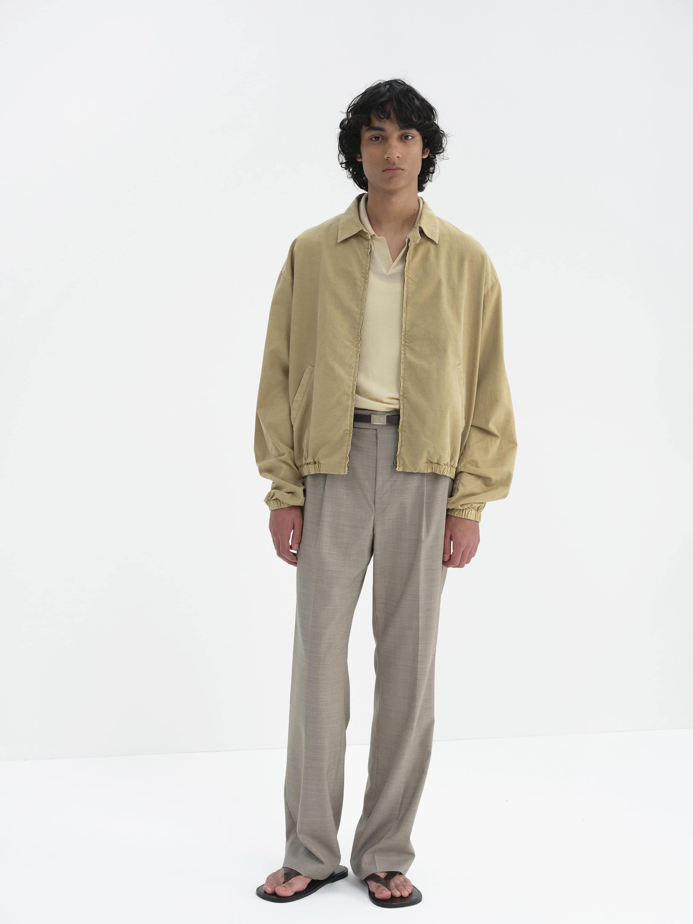 SUPER FINE TROPICAL WOOL SLACKS 詳細画像 TOP LIGHT BROWN 2