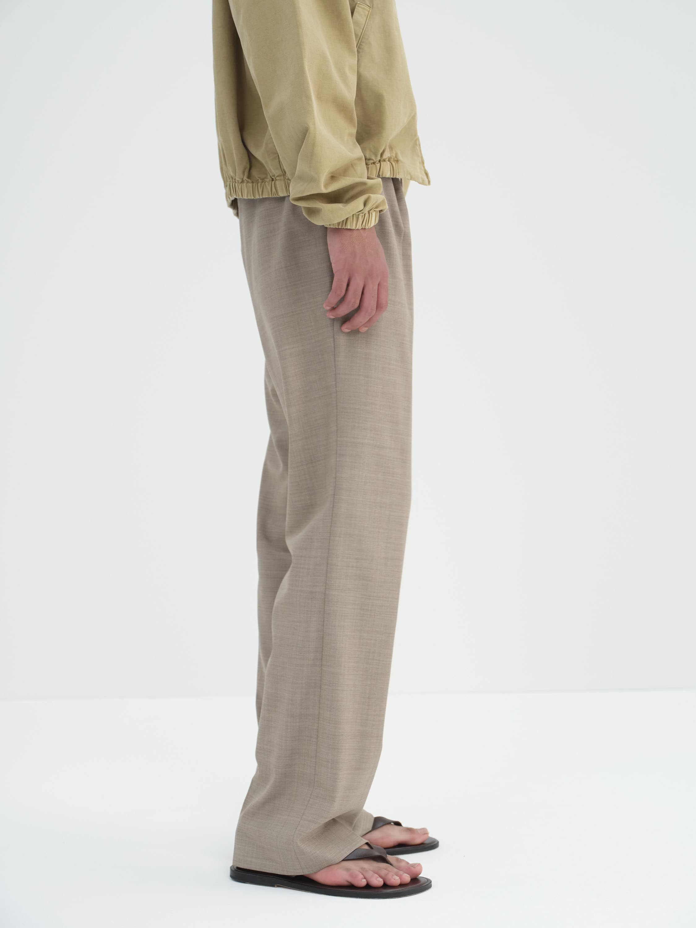 SUPER FINE TROPICAL WOOL SLACKS 詳細画像 TOP LIGHT BROWN 3