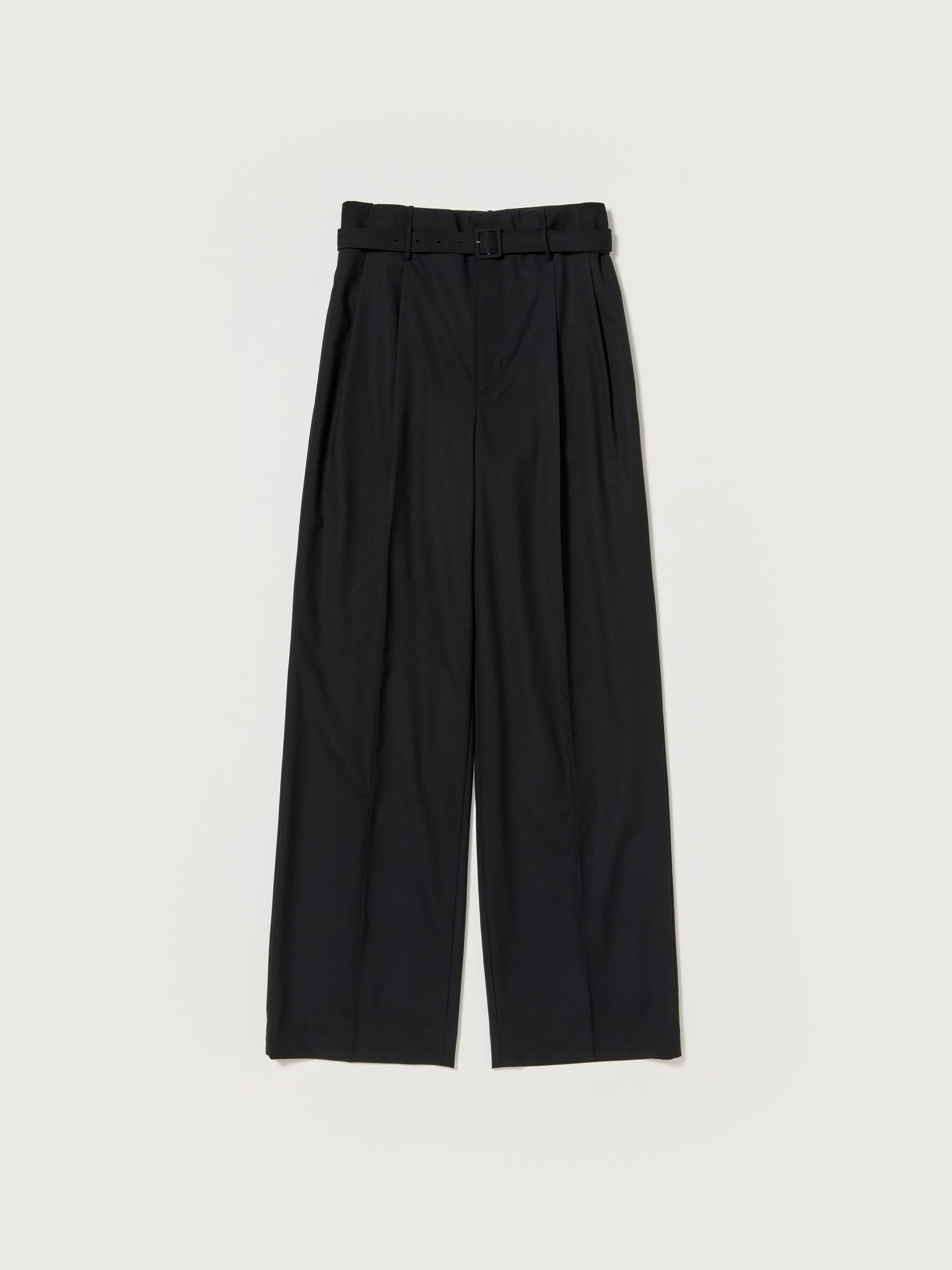 SUPER FINE TROPICAL WOOL TWO-TUCK SLACKS 詳細画像 BLACK 5