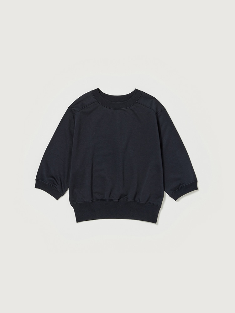 ELASTIC HIGH GAUGE SWEAT HALF SLEEVED P/O - AURALEE Official