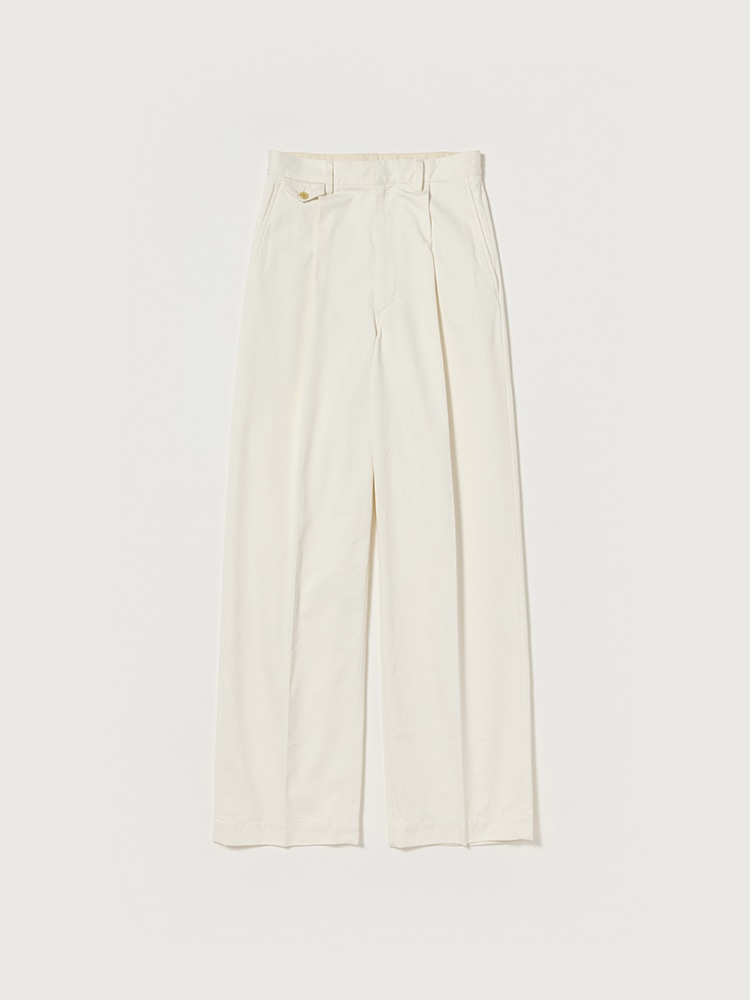 WASHED FINX CHINO ONE-TUCK PANTS