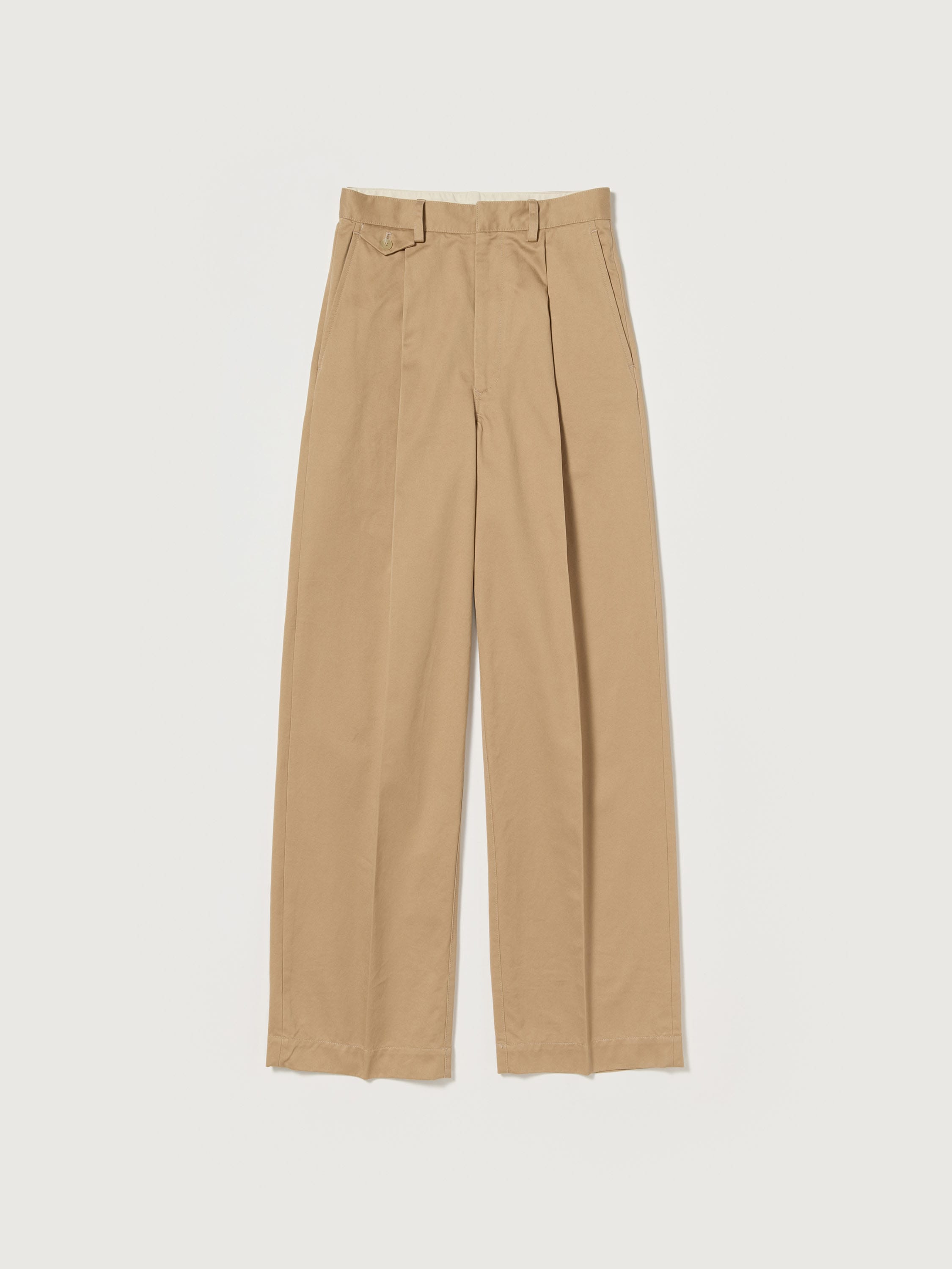 WASHED FINX CHINO ONE-TUCK PANTS 詳細画像 CAMEL BROWN 2