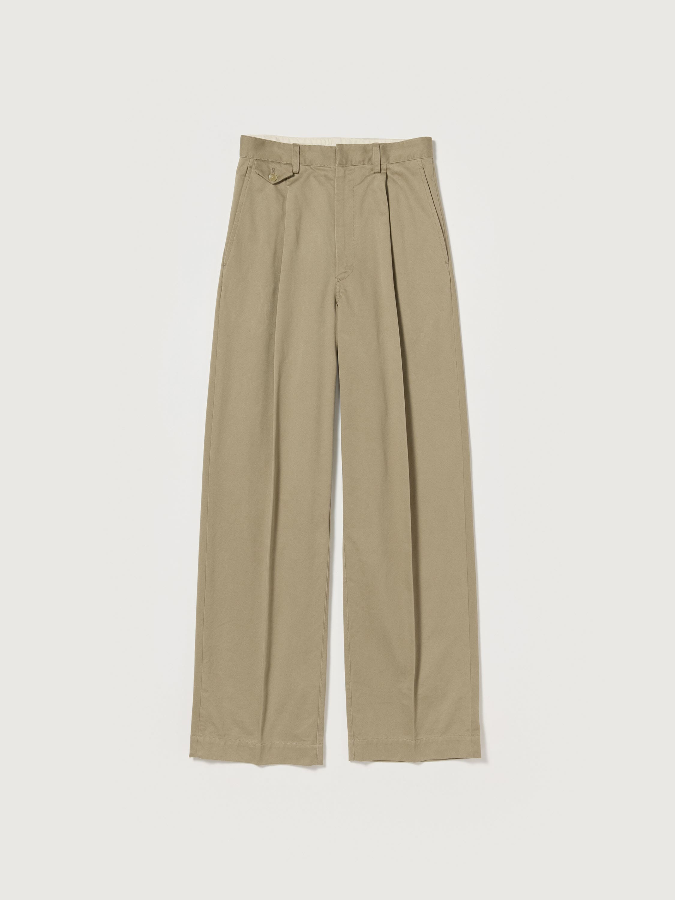 WASHED FINX CHINO ONE-TUCK PANTS 詳細画像 LIGHT KHAKI 2