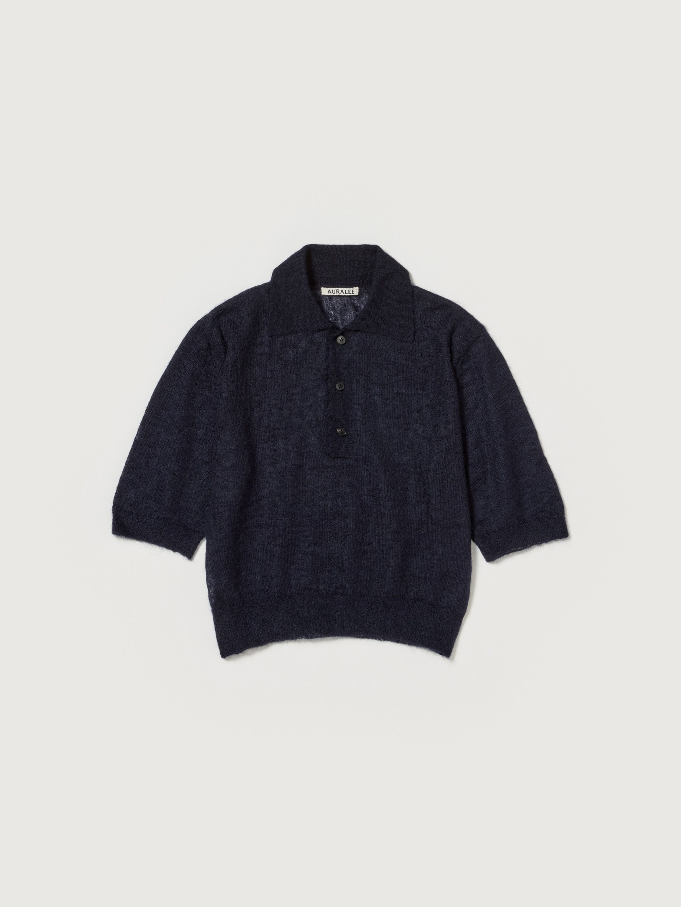 KID MOHAIR SHEER KNIT POLO 詳細画像 NAVY 5