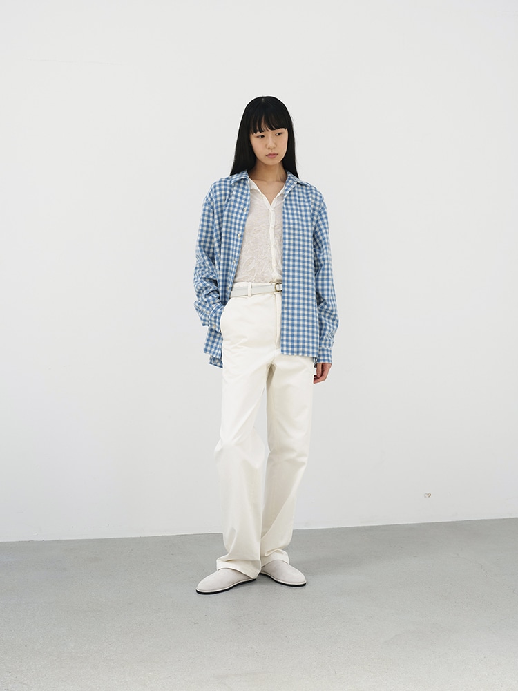 WASHED FINX CHINO NARROW PANTS - AURALEE Official Website WASHED FINX CHINO NARROW PANTS - AURALEE Official Website