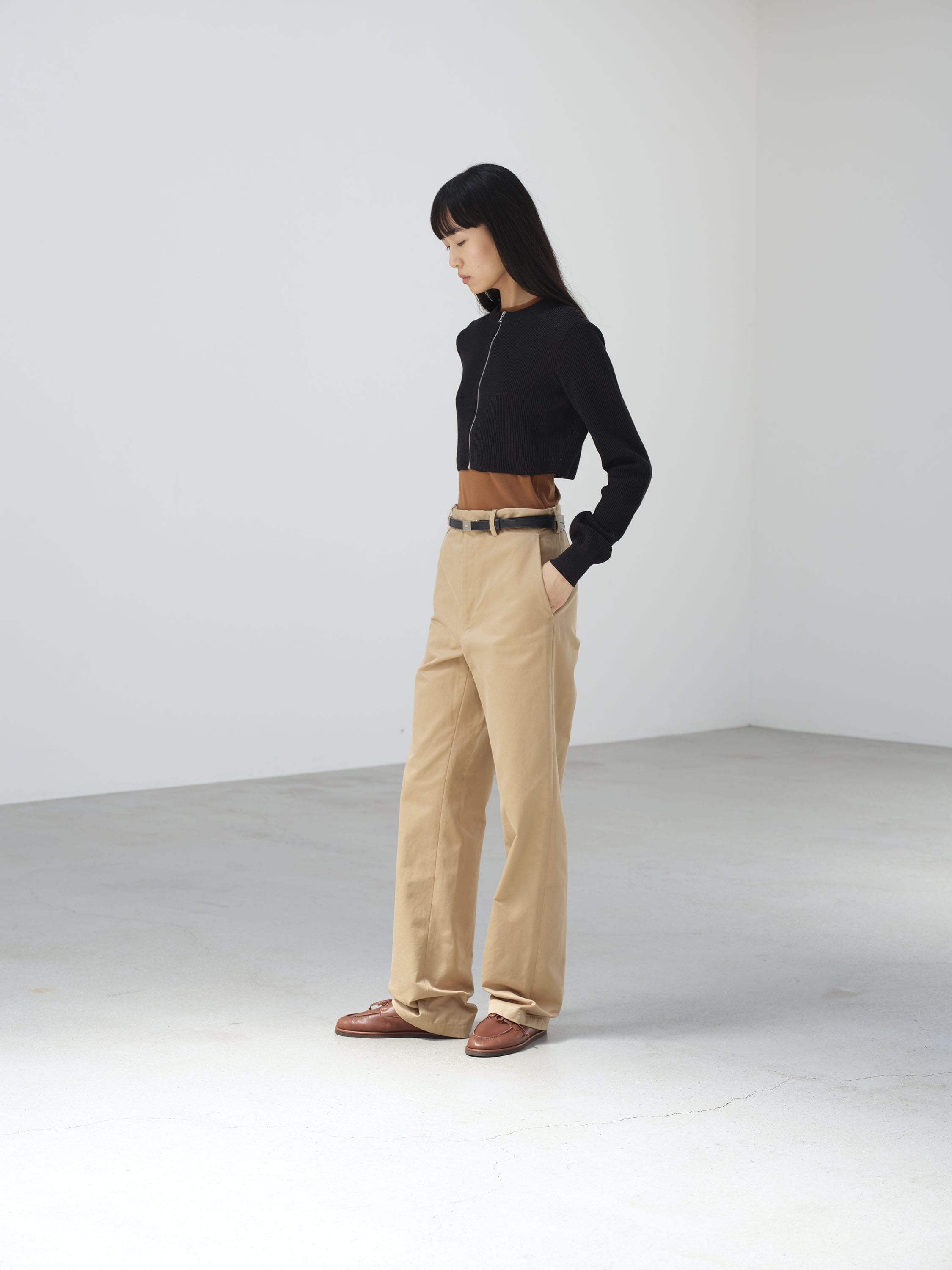 WASHED FINX CHINO NARROW PANTS 詳細画像 CAMEL BROWN 3