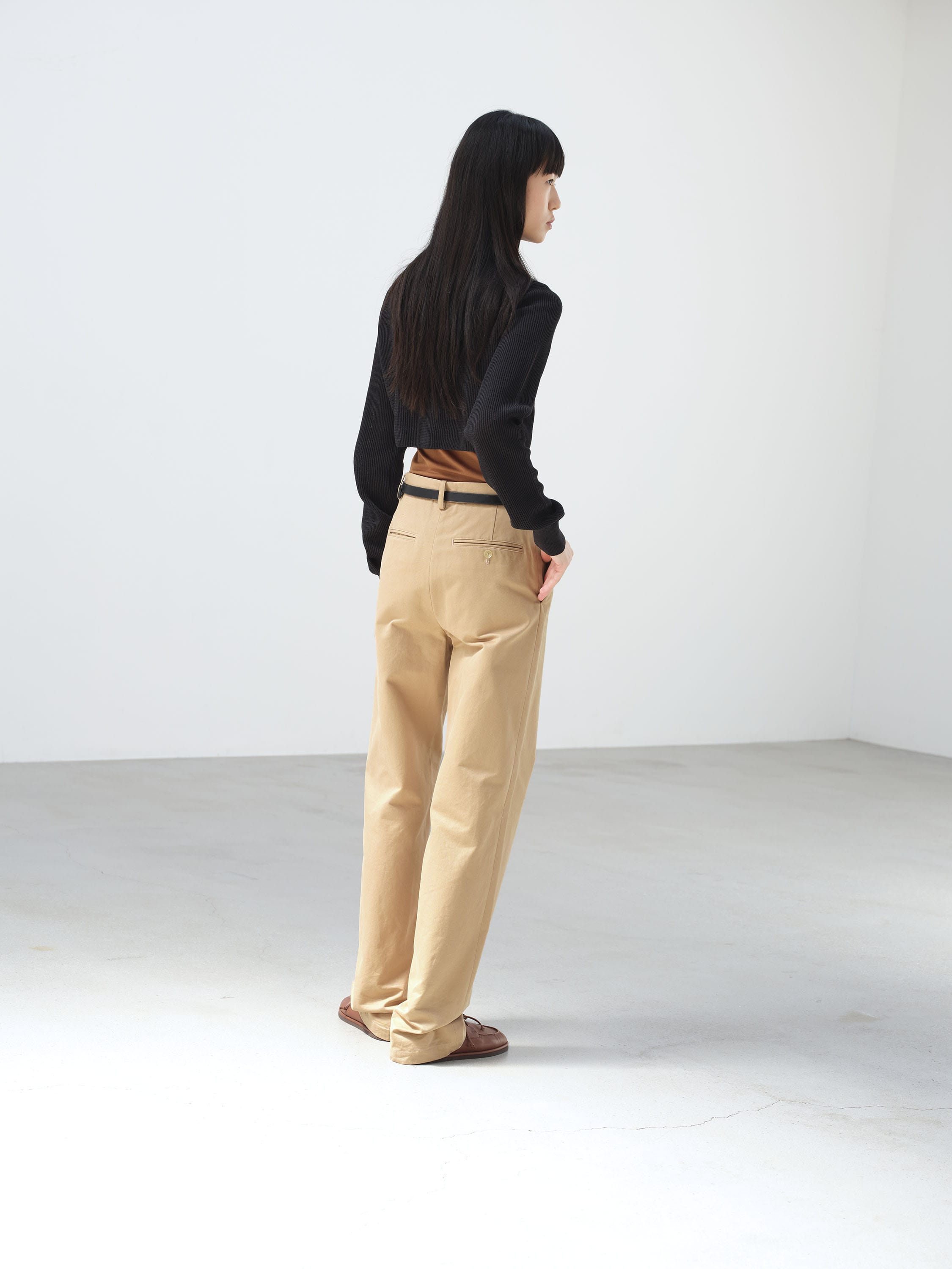 WASHED FINX CHINO NARROW PANTS 詳細画像 CAMEL BROWN 4