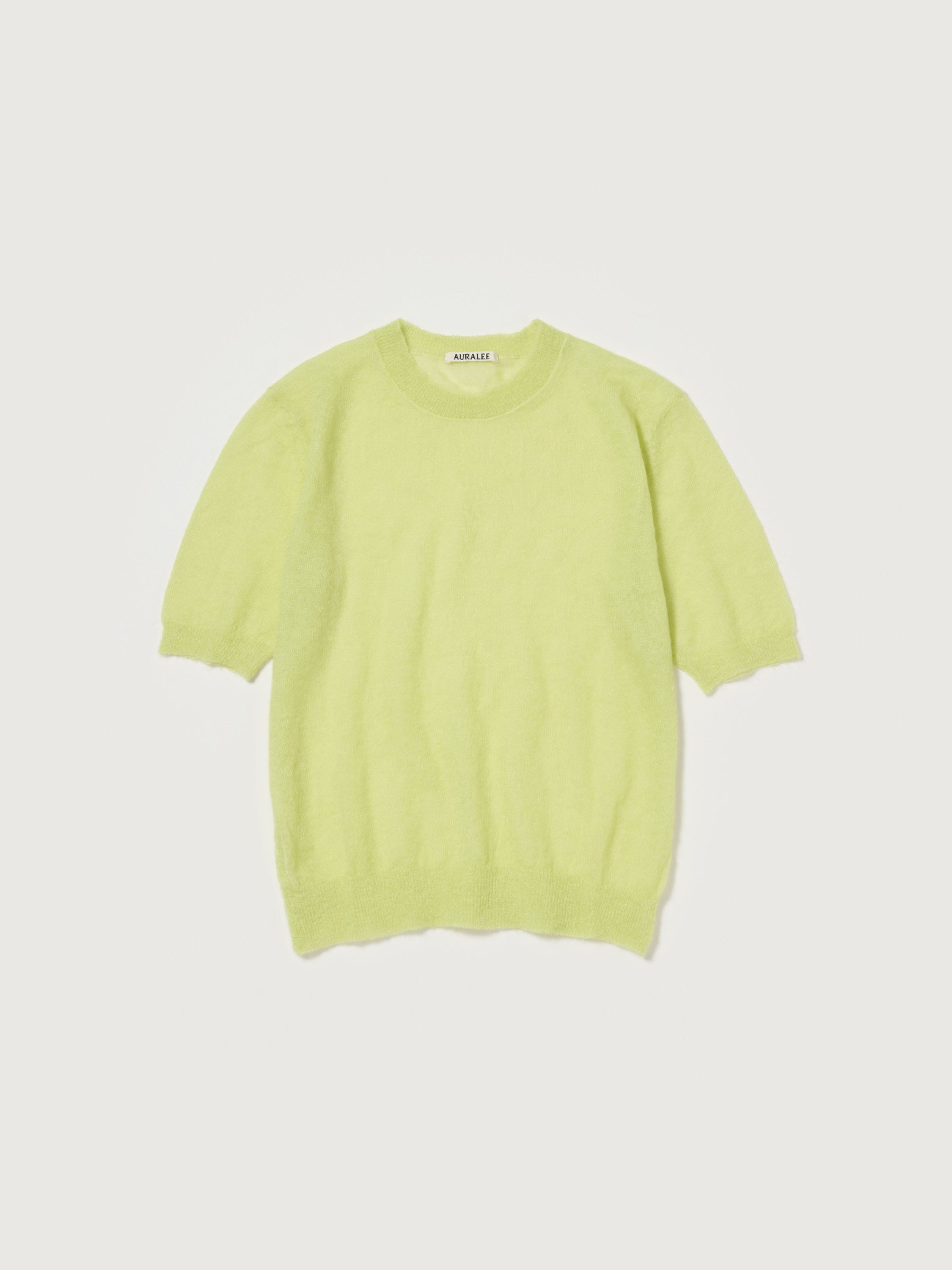 KID MOHAIR SHEER KNIT TEE 詳細画像 LIME YELLOW 4