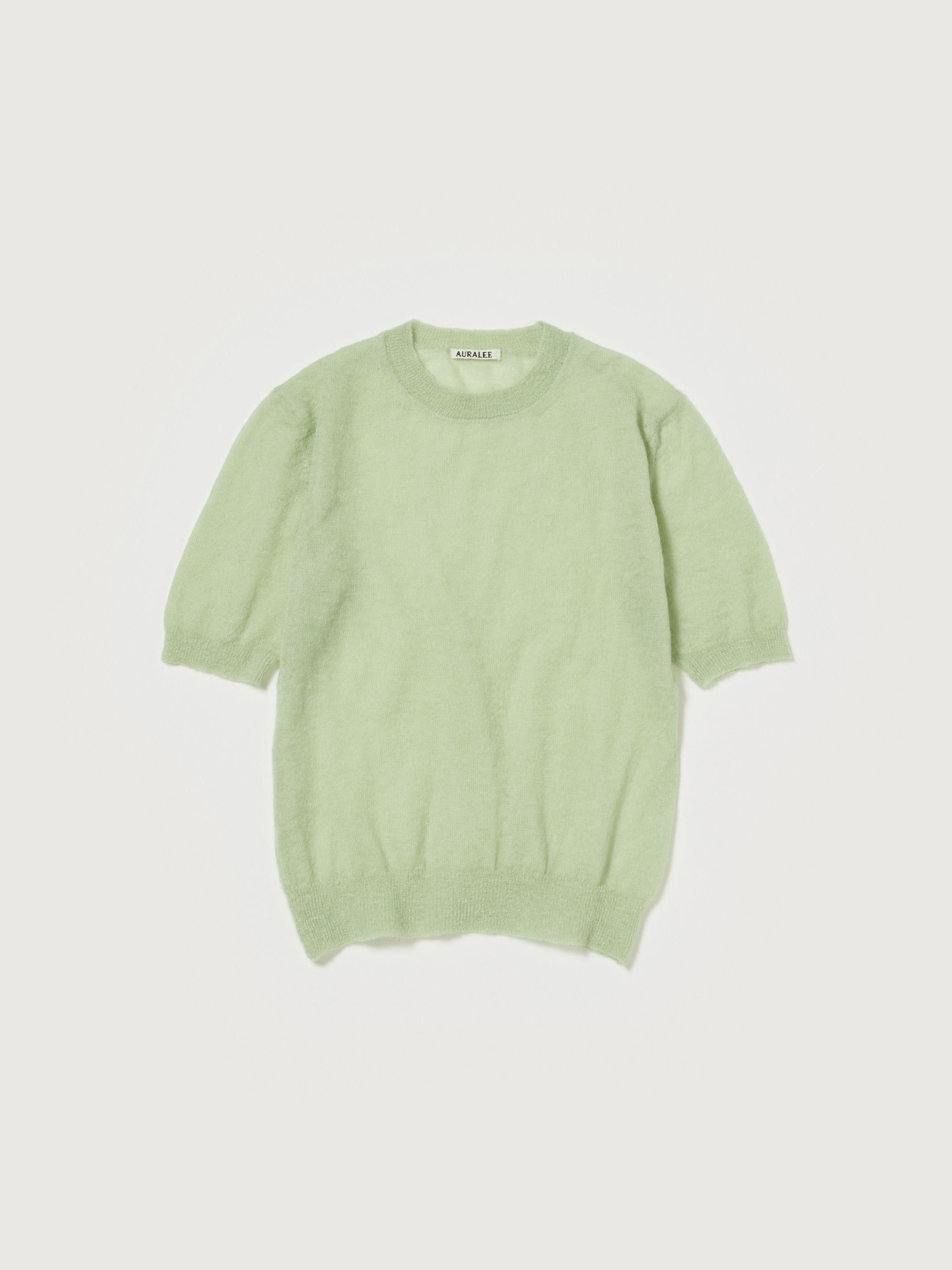 KID MOHAIR SHEER KNIT TEE 詳細画像 PALE GREEN 1