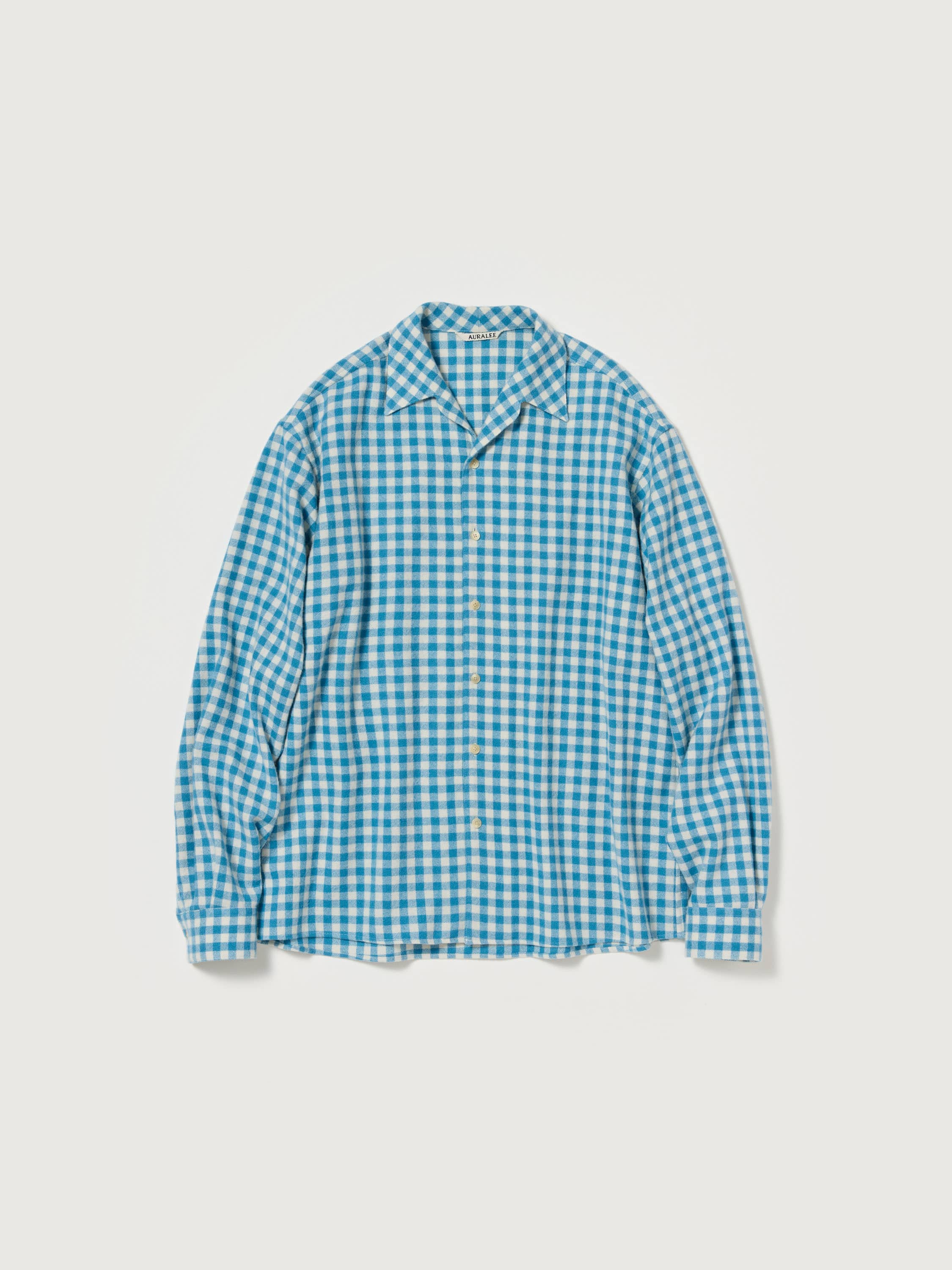 AIRY SMOOTH CASHMERE SHIRT BLOUSON 詳細画像 LIGHT BLUE GINGHAM CHECK 4