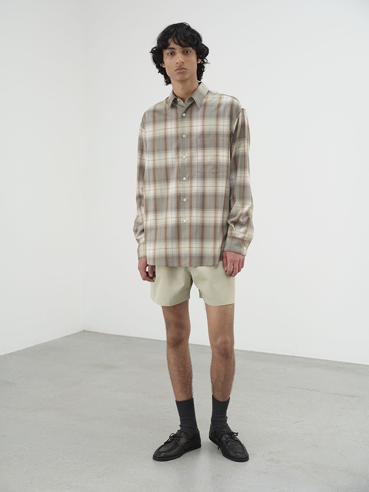 SUPER LIGHT WOOL CHECK SHIRT - AURALEE Official Website