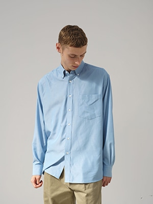 SILK BROAD BUTTON DOWN SHIRT