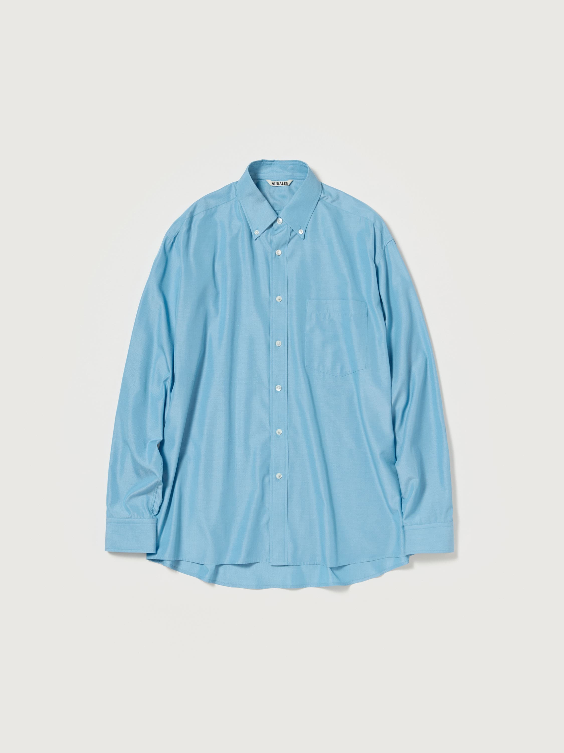 SILK BROAD BUTTON DOWN SHIRT 詳細画像 SAX BLUE CHAMBRAY 4