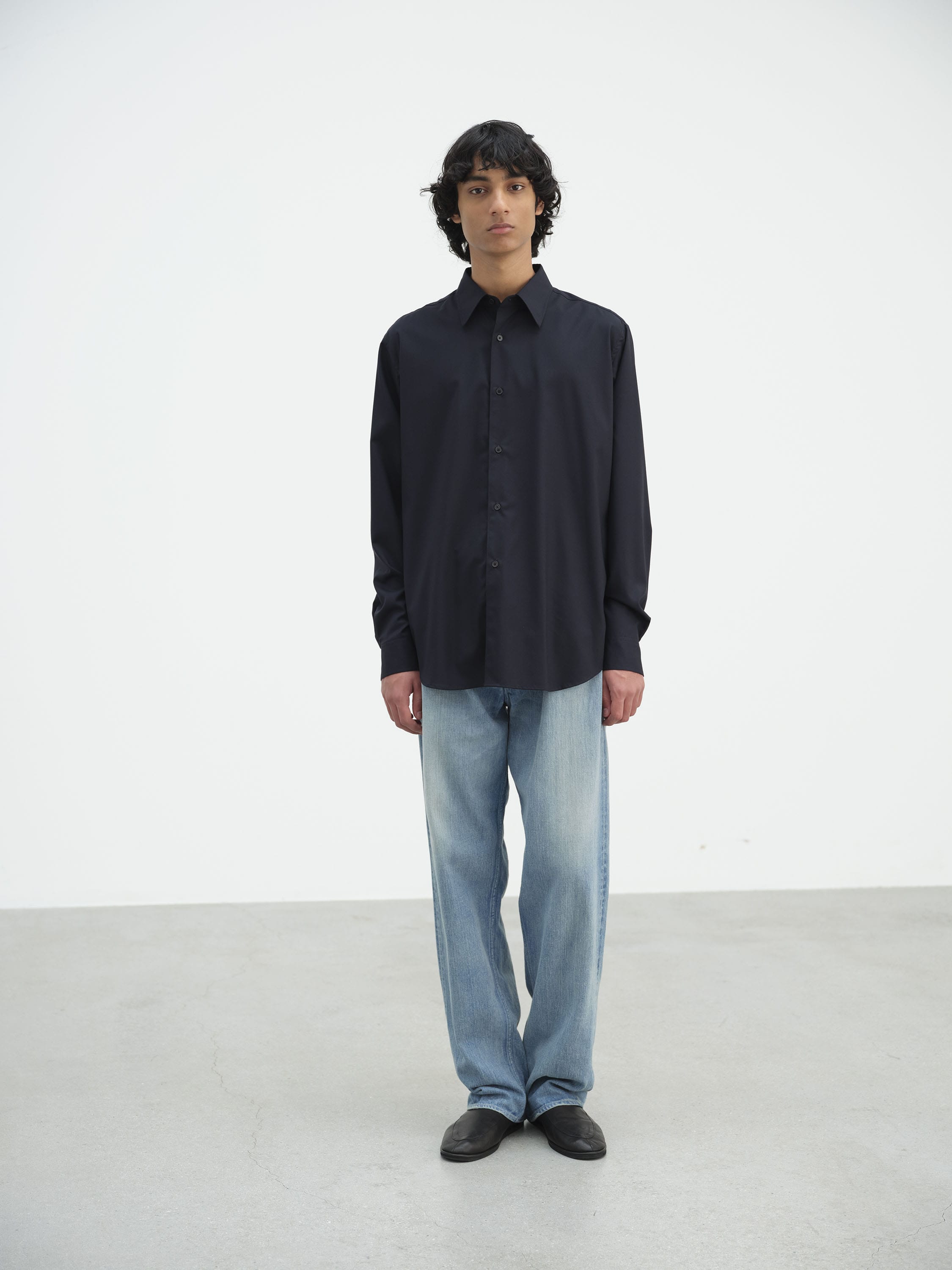 SUPER FINE TROPICAL WOOL SHIRT 詳細画像 TOP DARK NAVY 1