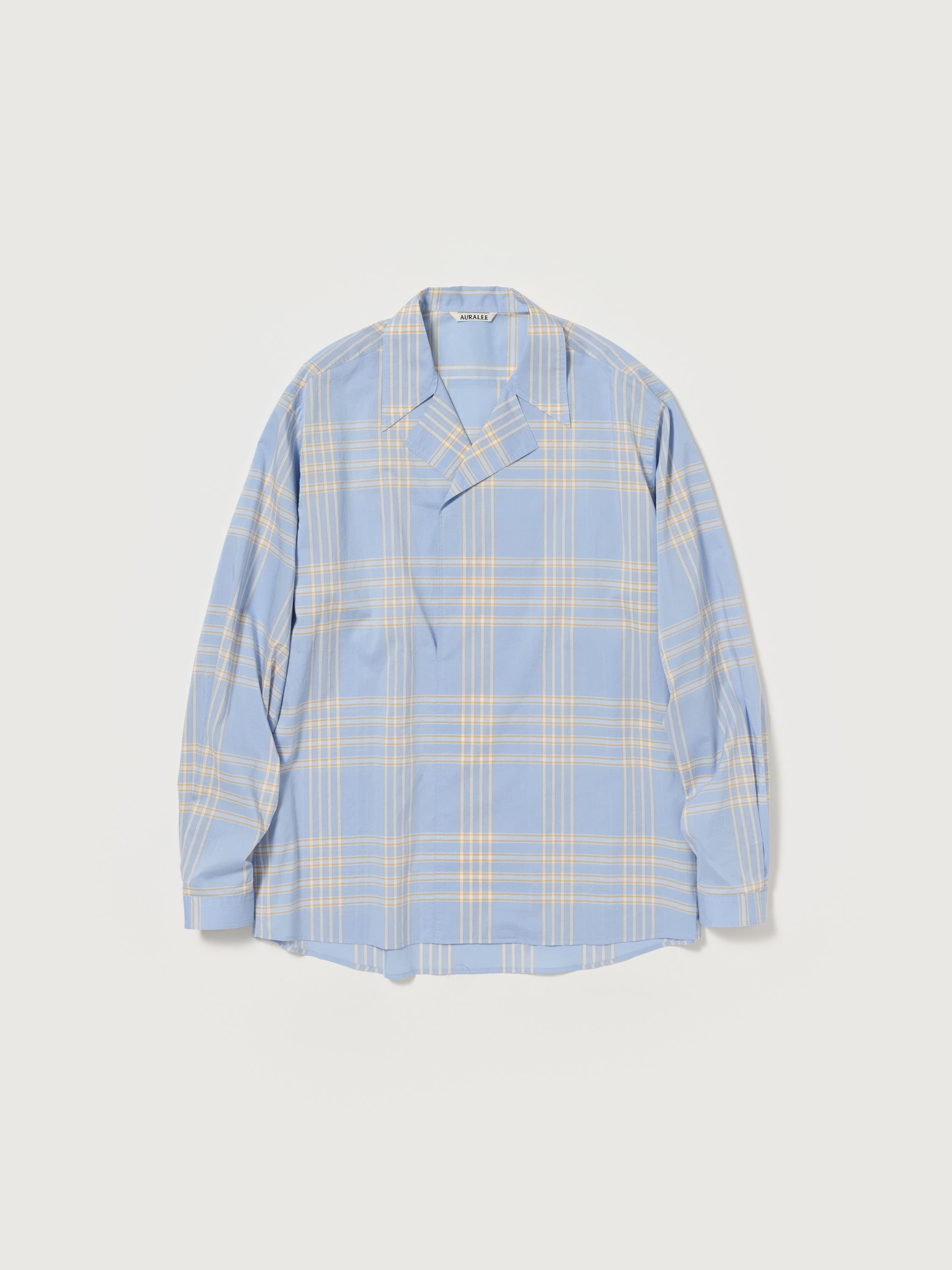 WASHED FINX TYPEWRITER CHECK P/O SHIRT 詳細画像 LIGHT BLUE CHECK 4