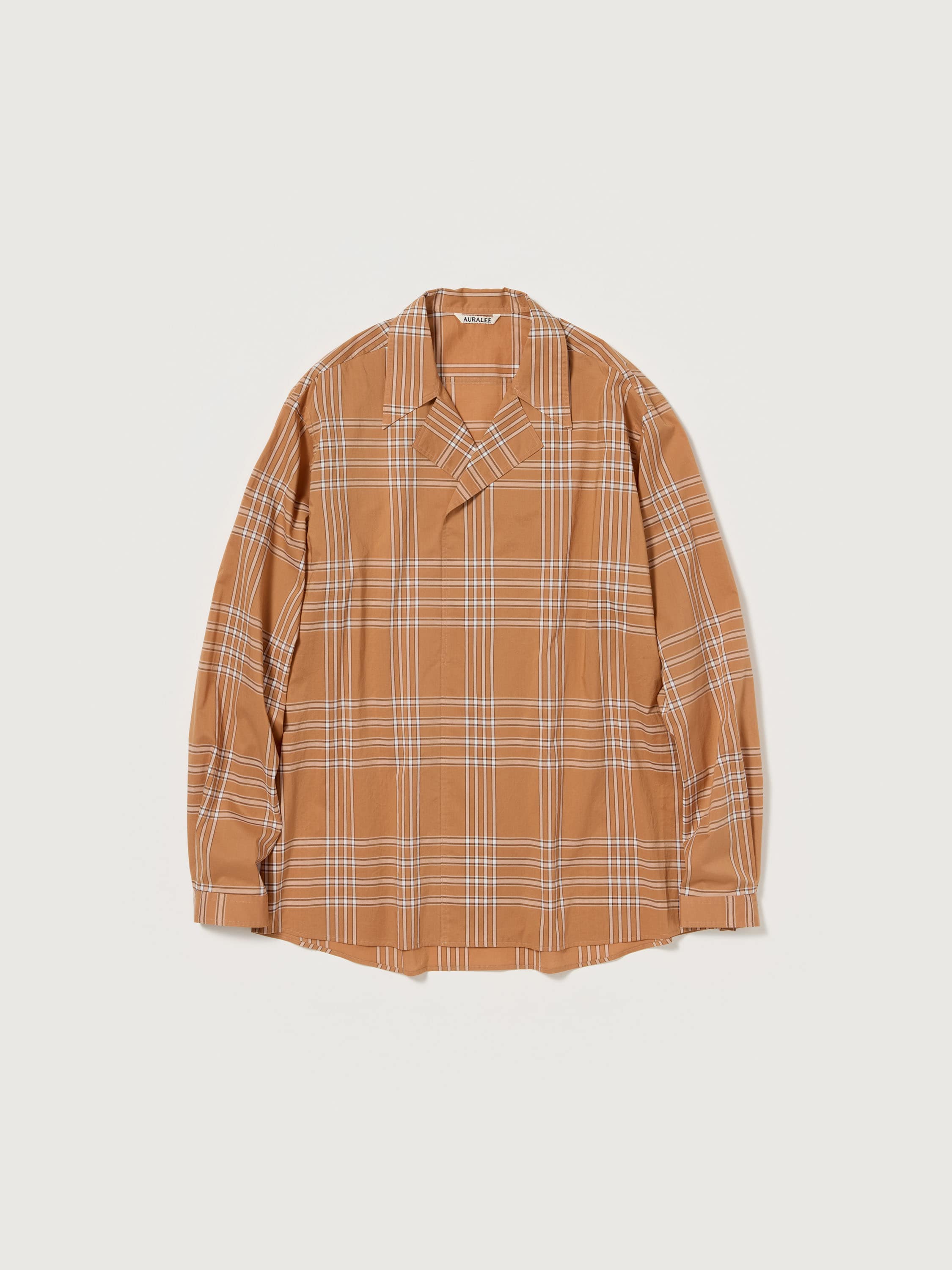 WASHED FINX TYPEWRITER CHECK P/O SHIRT 詳細画像 AMBER CHECK 1