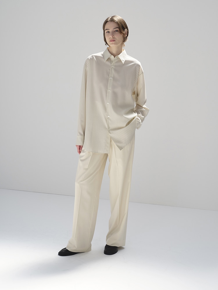 SUPER FINE WOOL STRIPE SHIRT - AURALEE Official Website