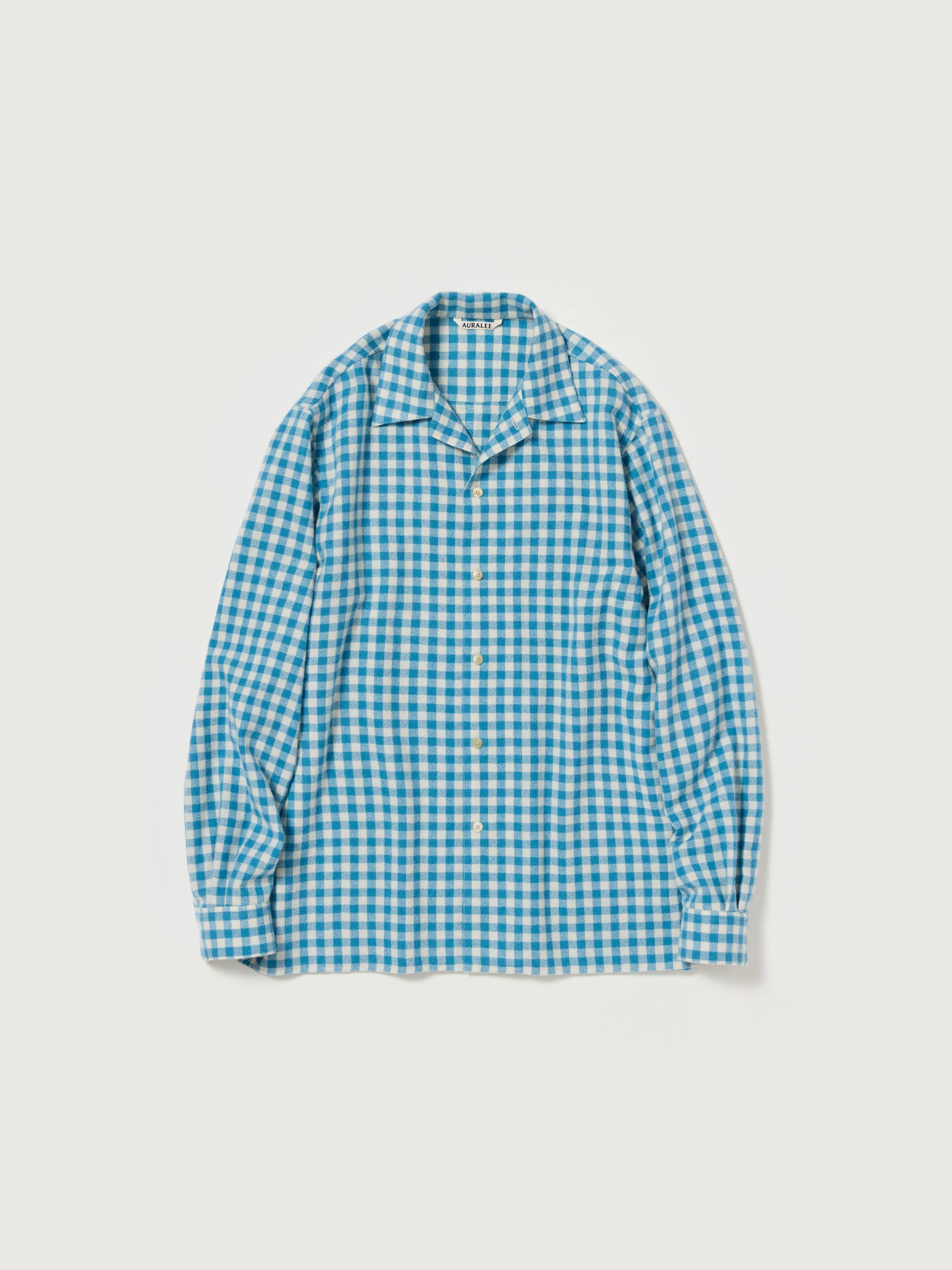 AIRY SMOOTH CASHMERE SHIRT BLOUSON 詳細画像 LIGHT BLUE GINGHAM CHECK 5