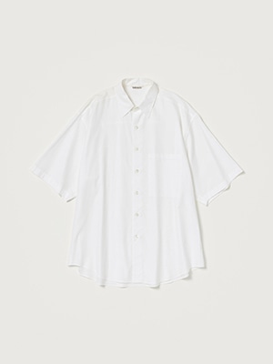 WASHED FINX TWILL BIG HALF SLEEVED SHIRT