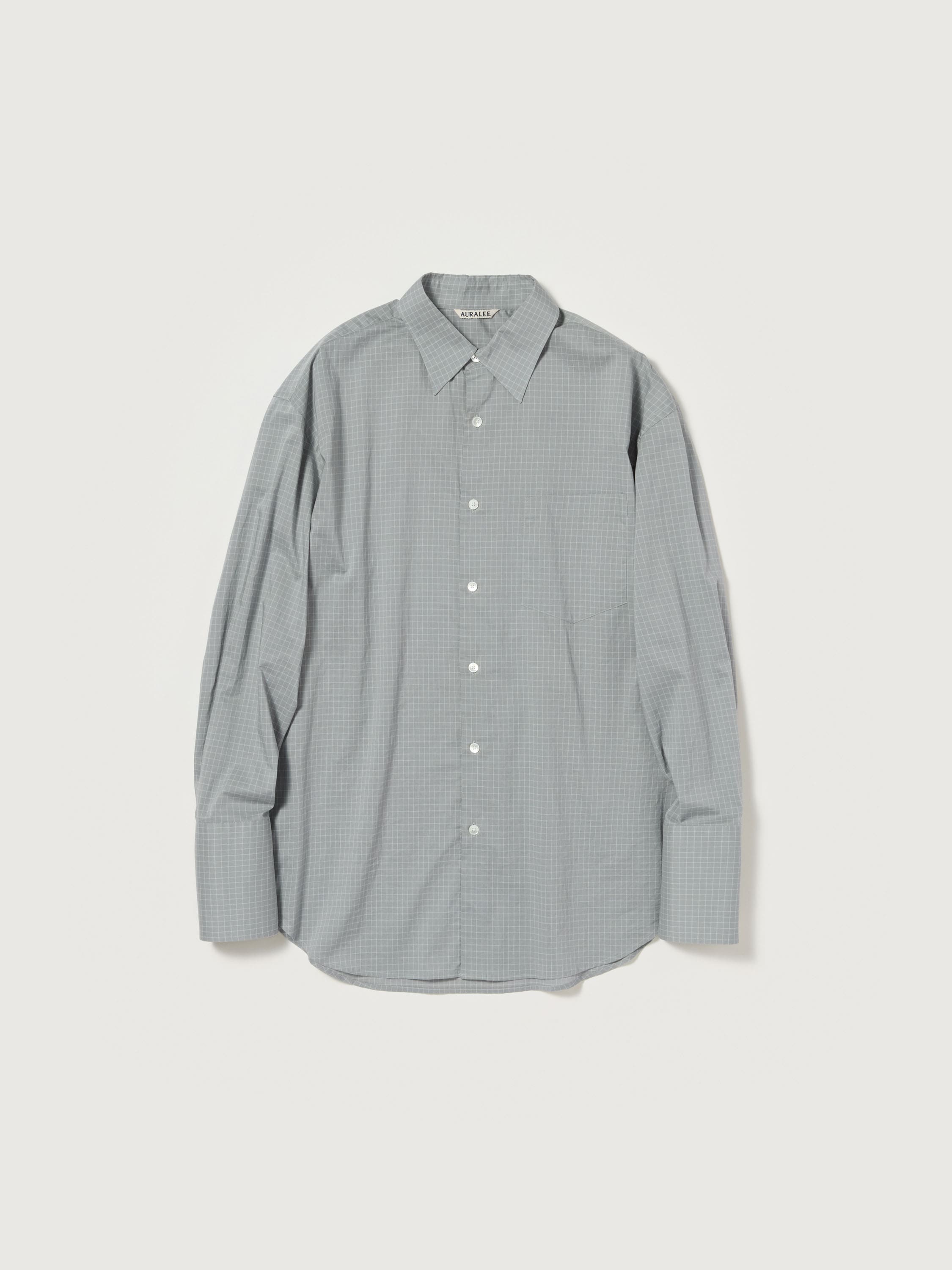 WASHED FINX TYPEWRITER CHECK SHIRT 詳細画像 GRAY WINDOWPANE CHECK 1