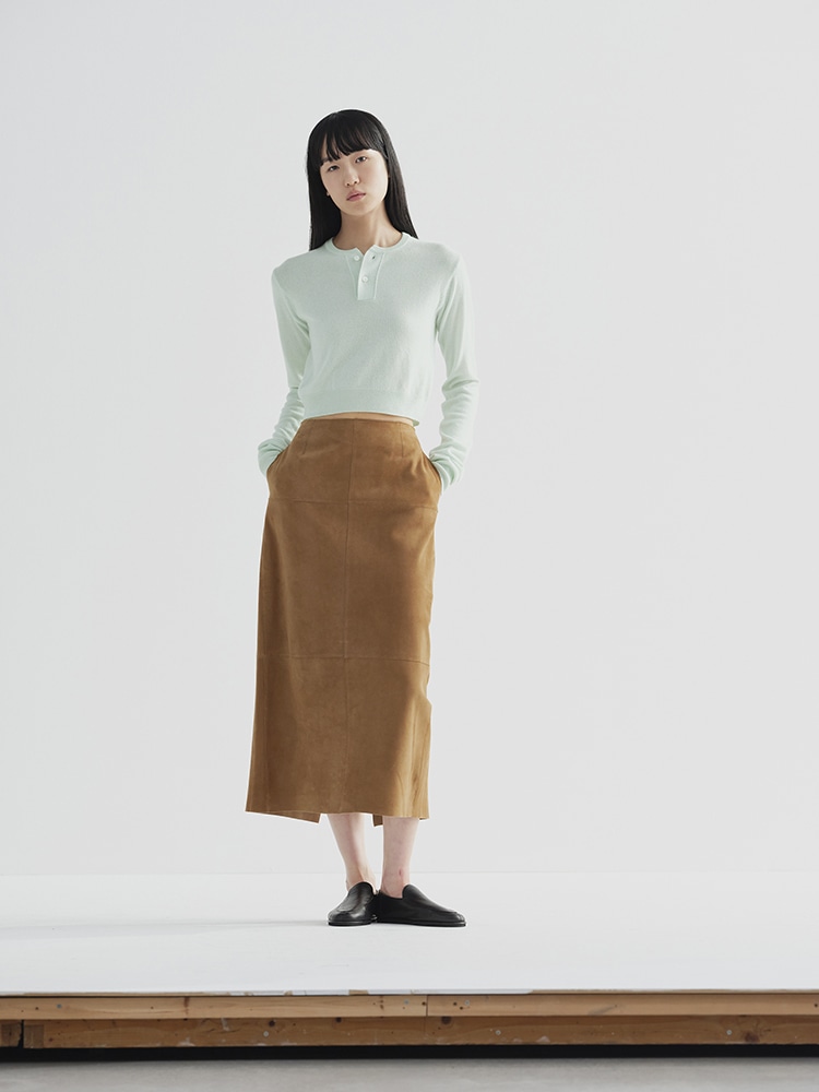 LAMB SUEDE SKIRT