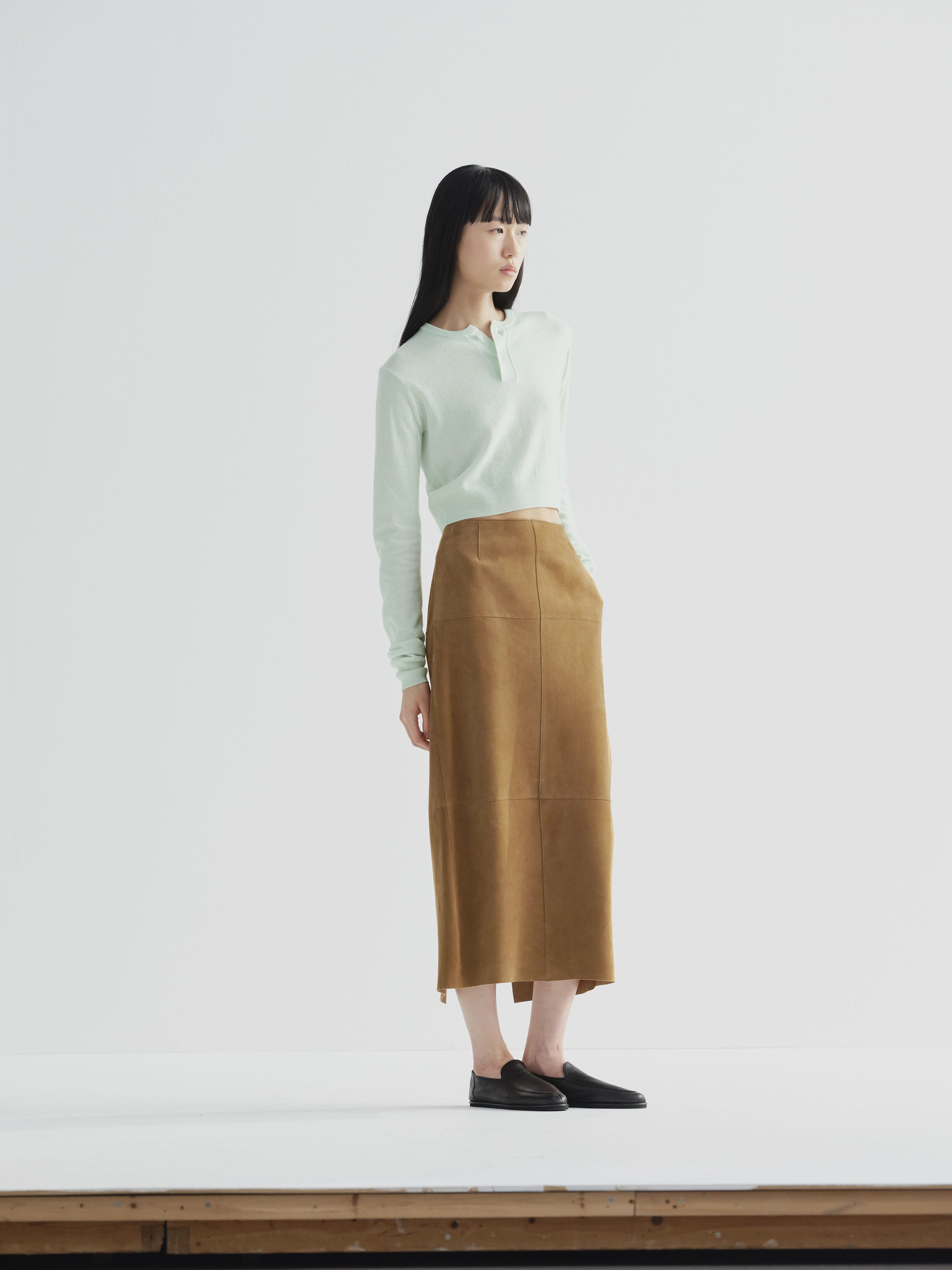 LAMB SUEDE SKIRT 詳細画像 CAMEL 2