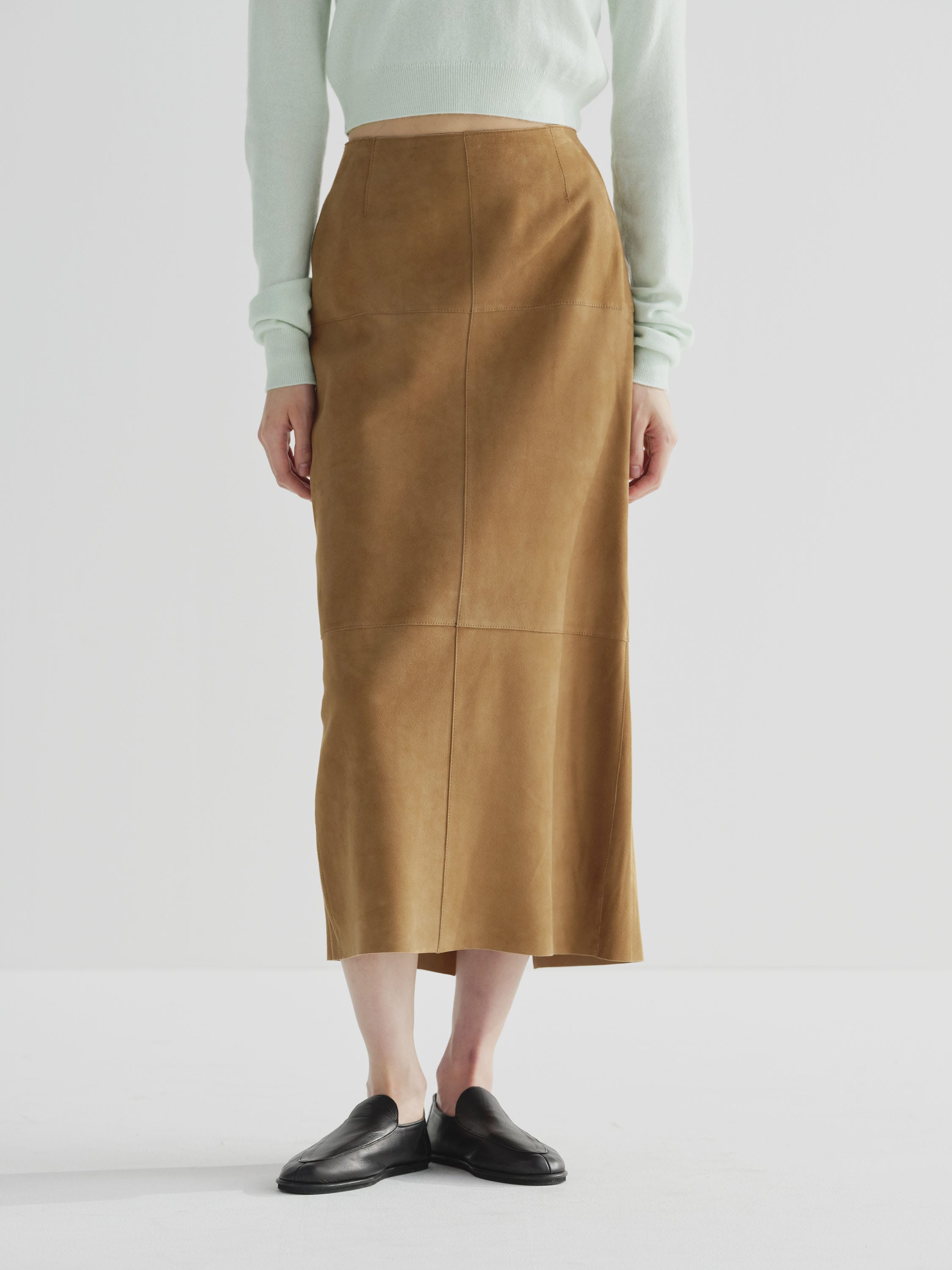 LAMB SUEDE SKIRT 詳細画像 CAMEL 3