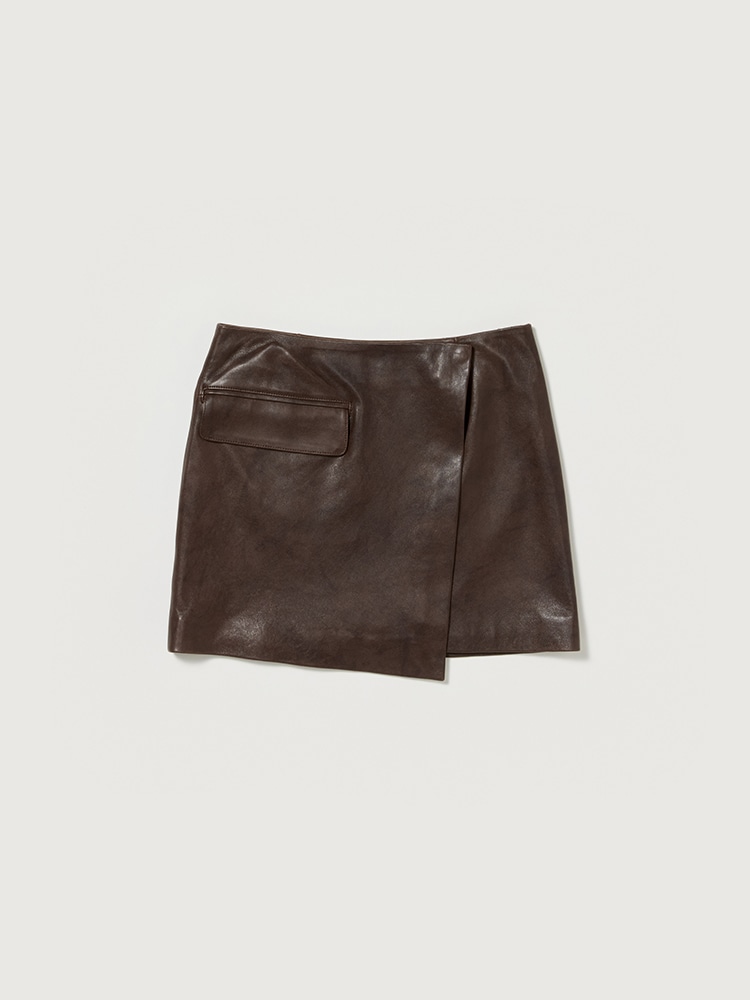 LAMB LEATHER MINI SKIRT