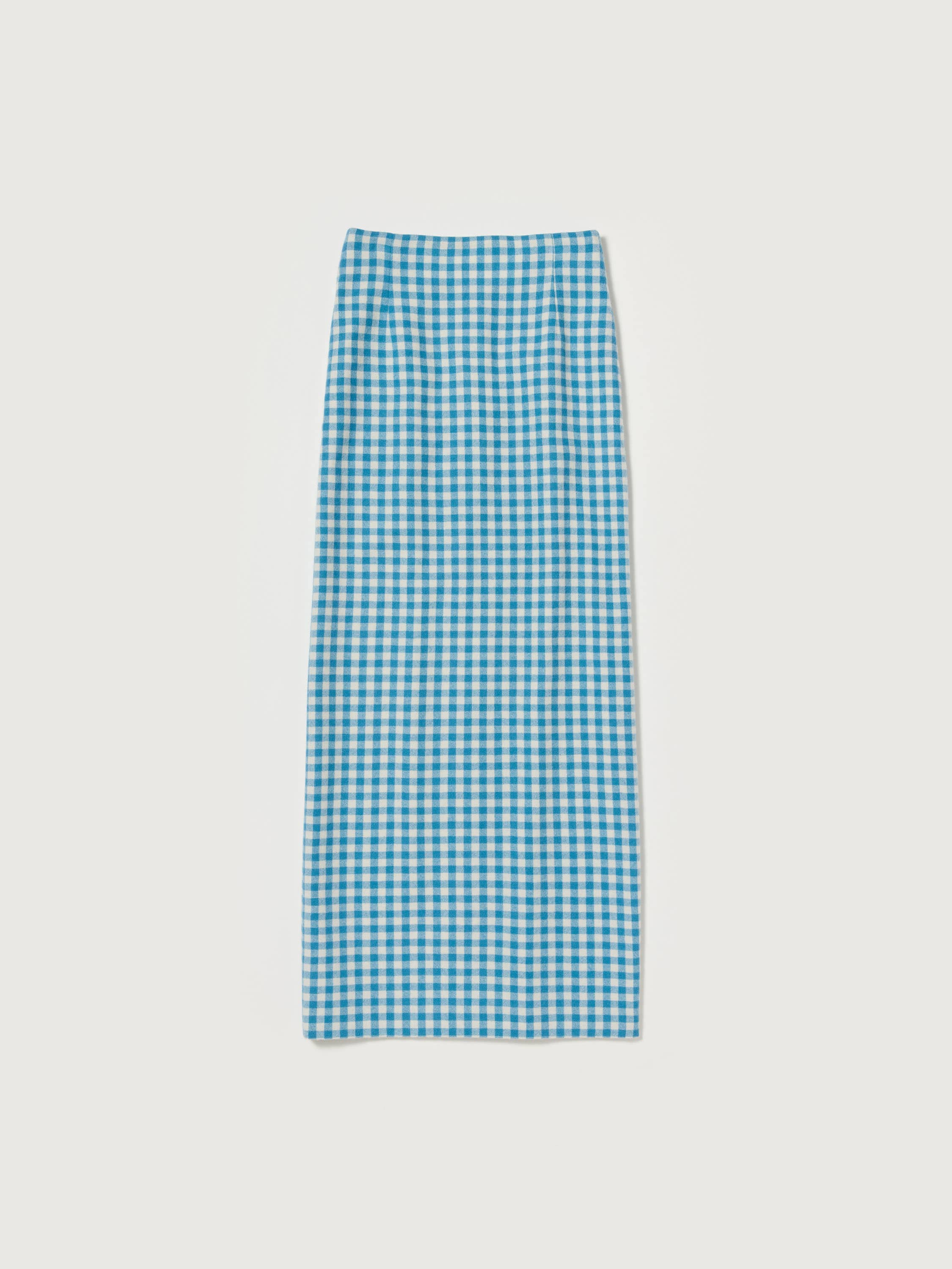 AIRY SMOOTH CASHMERE SKIRT 詳細画像 LIGHT BLUE GINGHAM CHECK 6