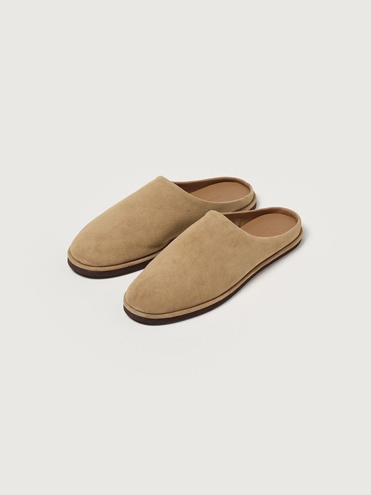 Auralee Leather Shoes in Beige Curated at Jake and Jones