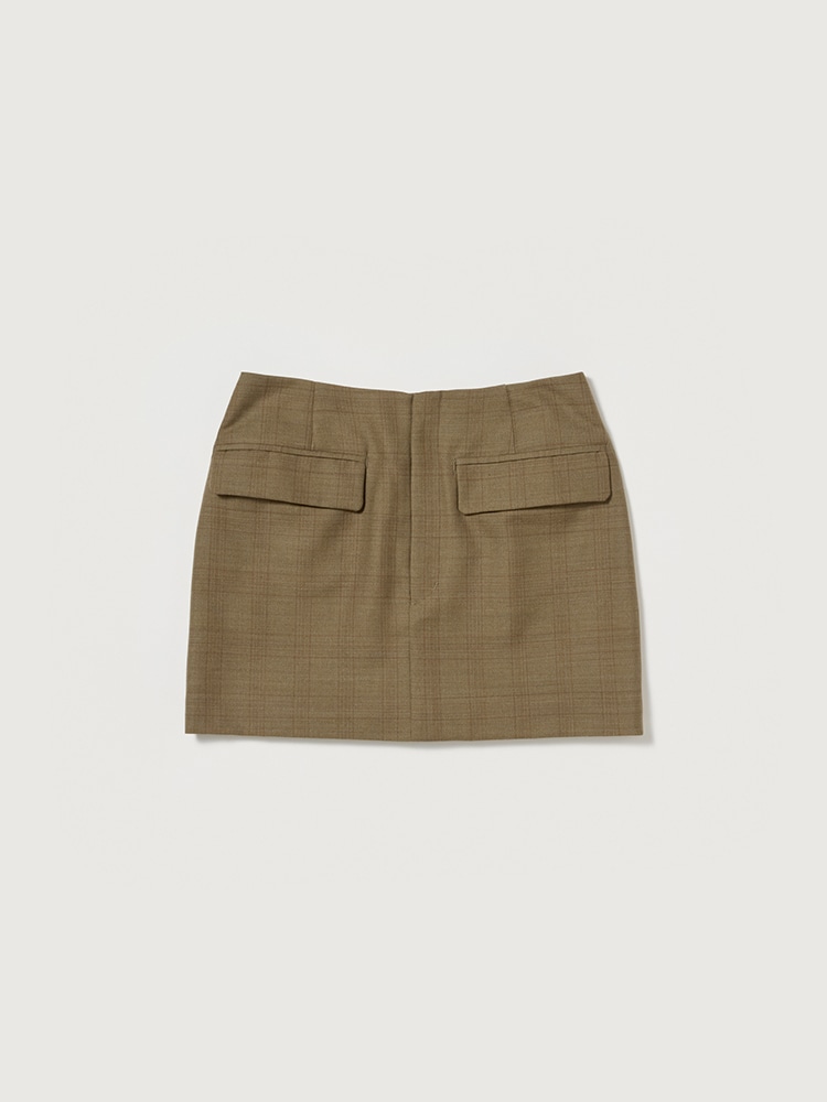 BLUEFACED WOOL MINI SKIRT