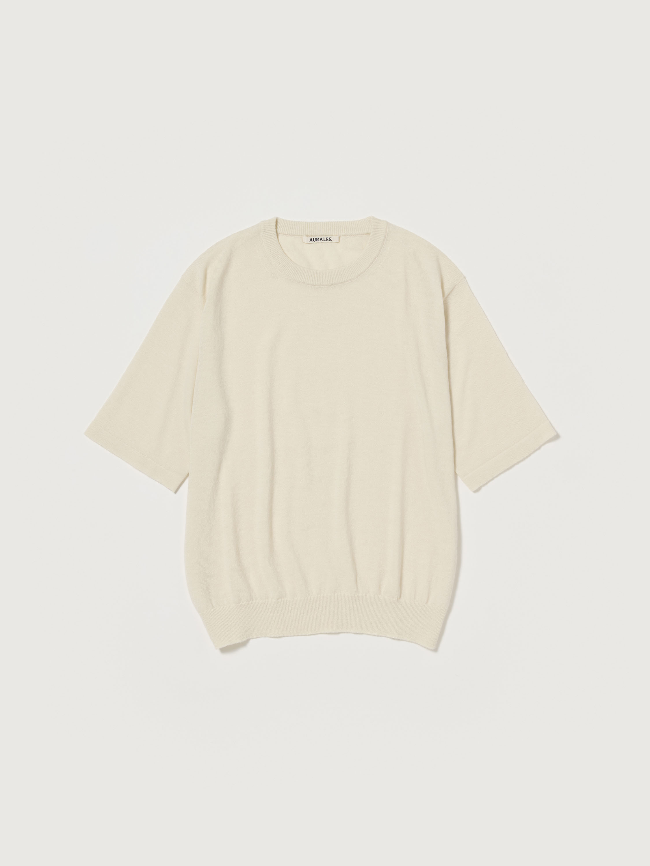 HARD TWIST CASHMERE KNIT TEE 詳細画像 IVORY WHITE 1