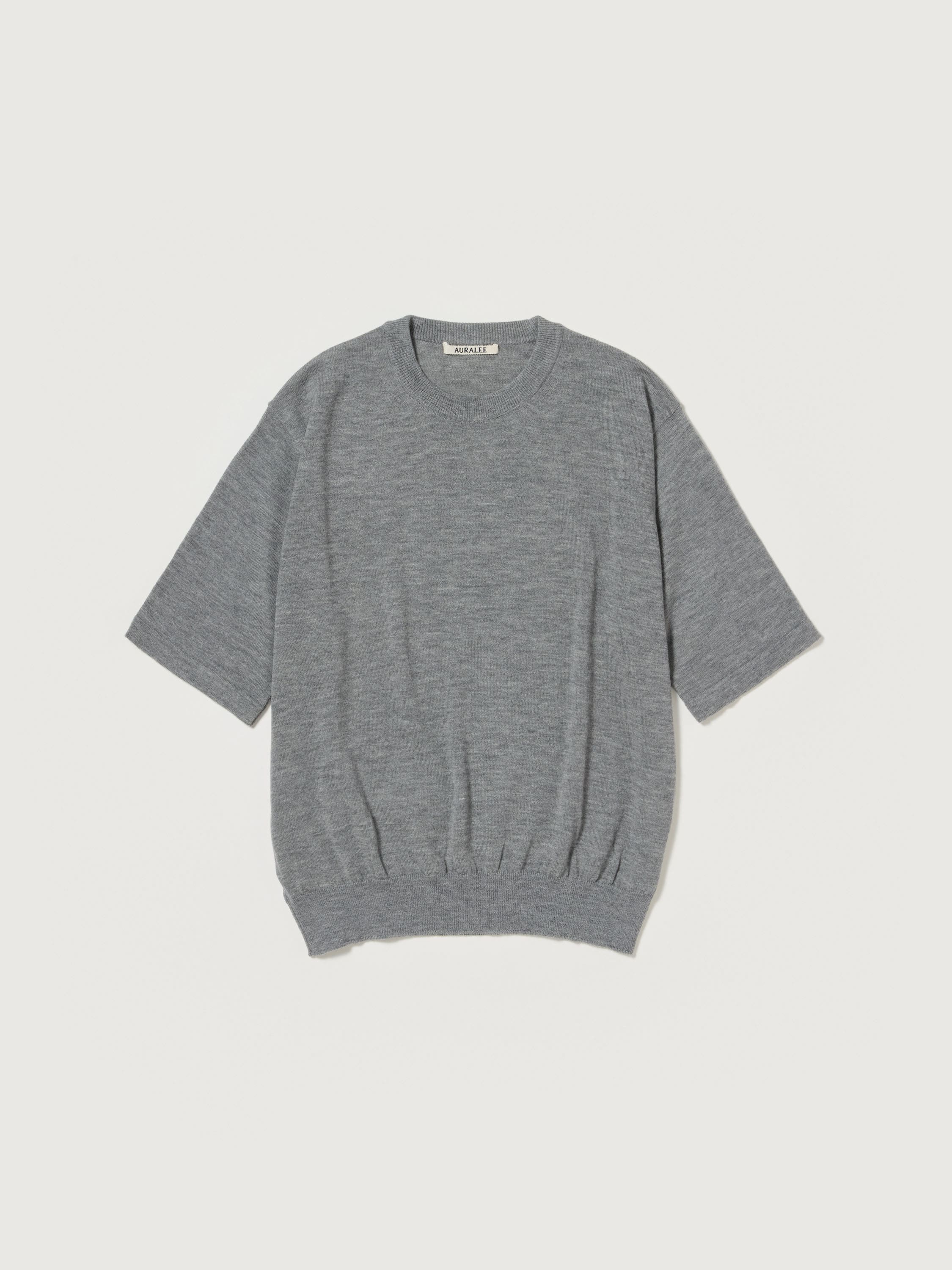 HARD TWIST CASHMERE KNIT TEE 詳細画像 TOP GRAY 1