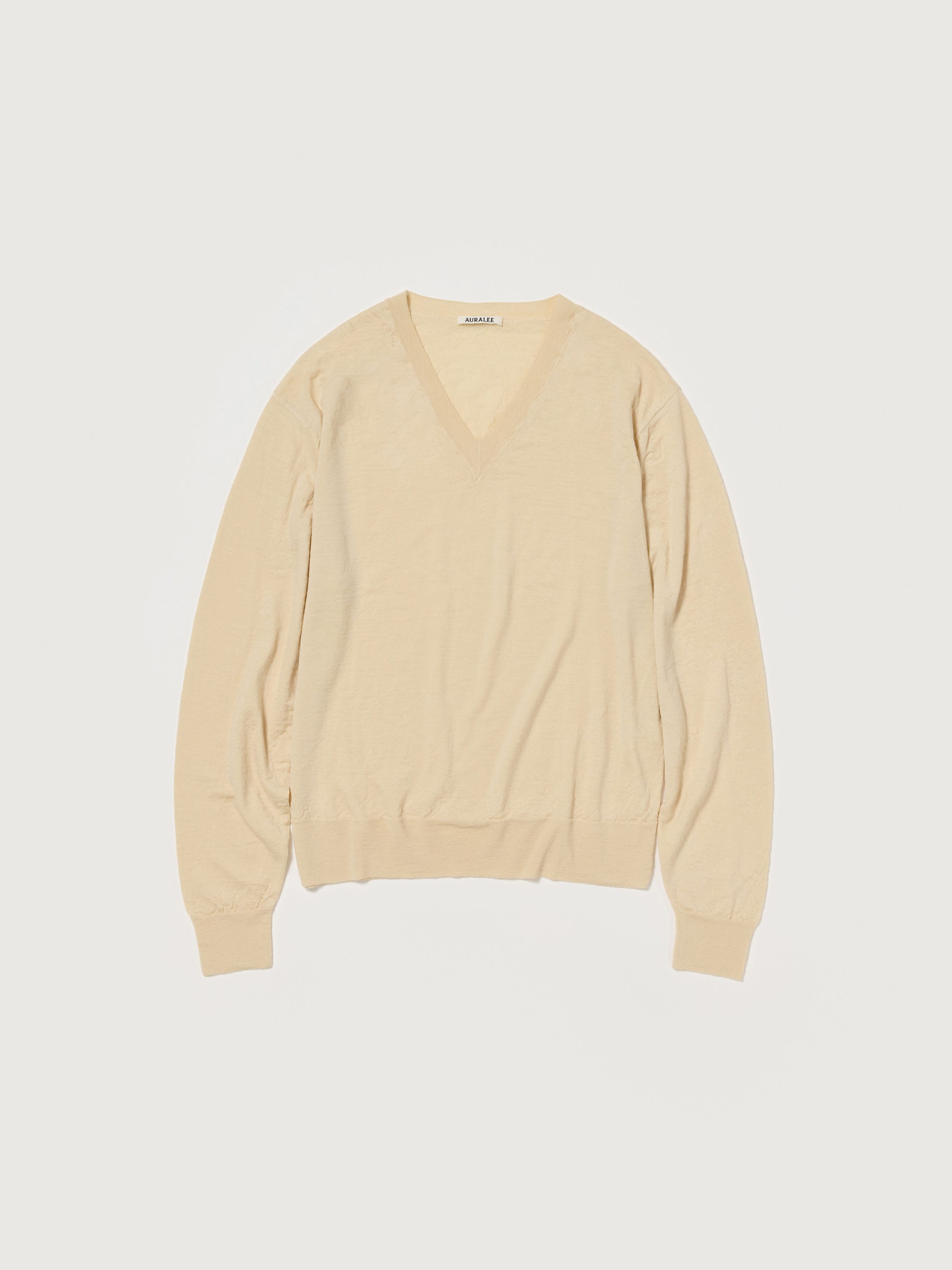 PRODUCT DYED WOOL KNIT V-NECK P/O 詳細画像 YELLOW BEIGE 1