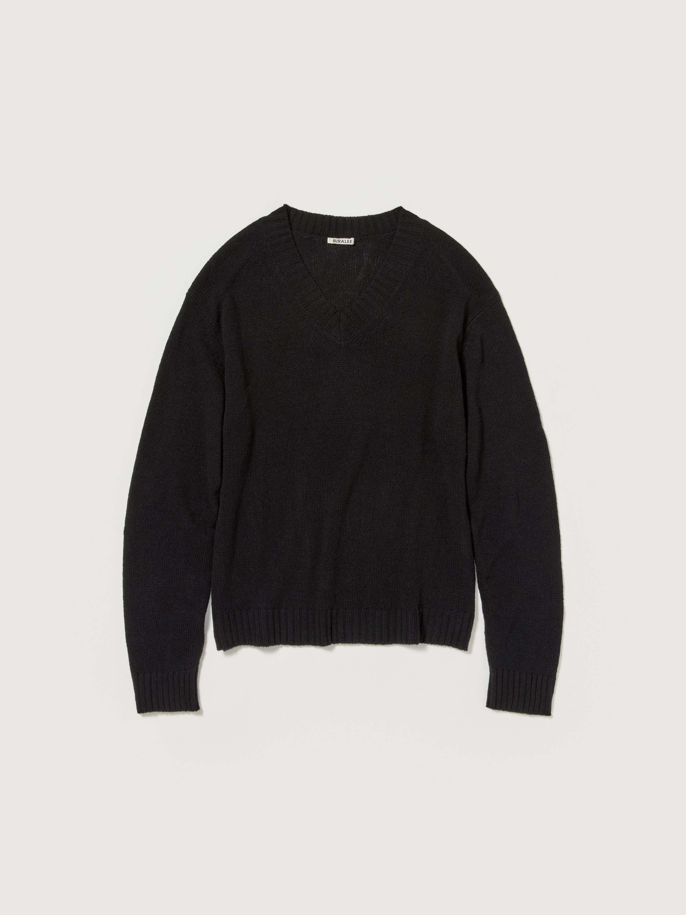 SUMMER CASHMERE KNIT V-NECK P/O 詳細画像 BLACK 5