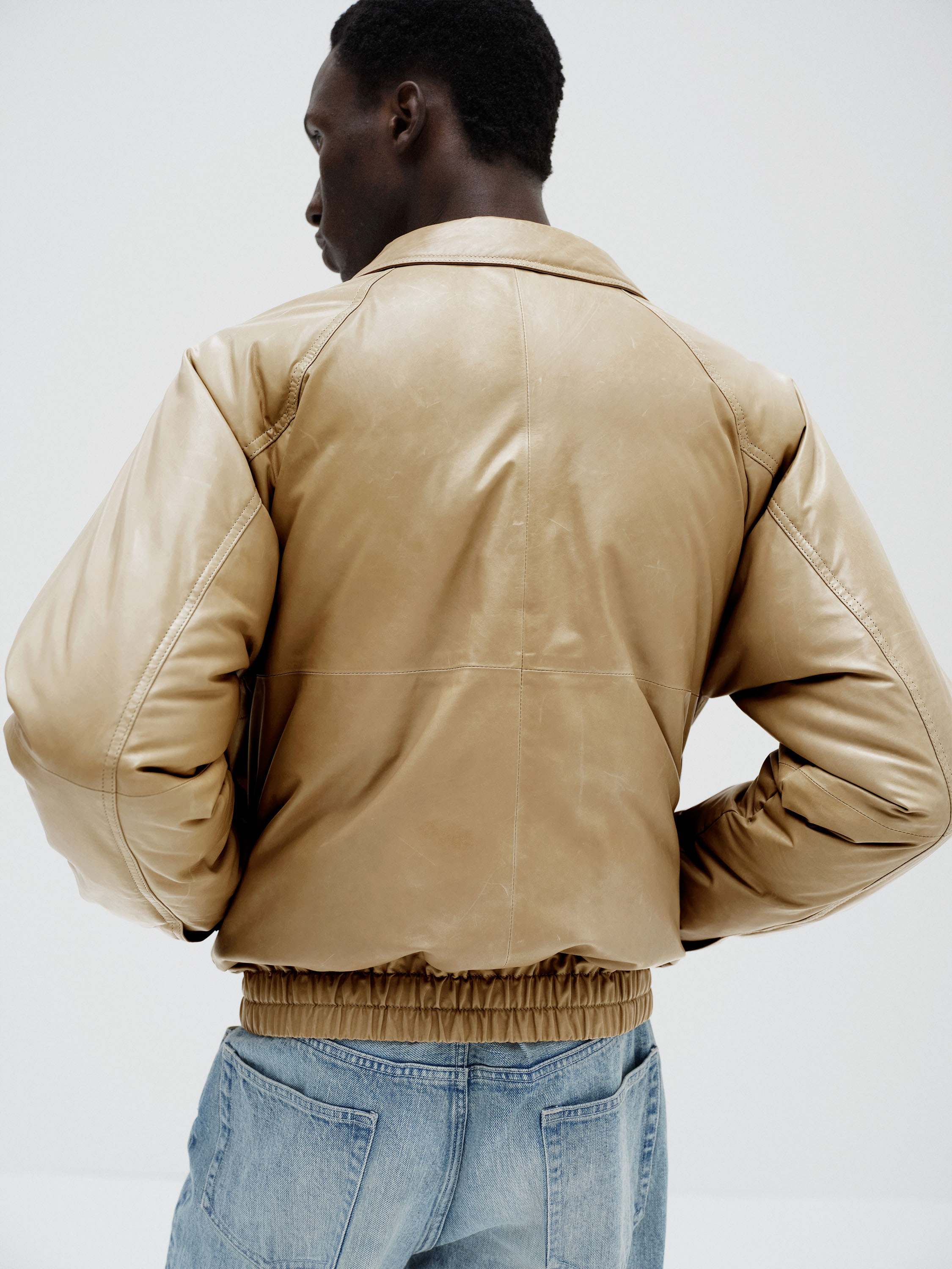 FINE CALF LEATHER DOWN BLOUSON 詳細画像 BEIGE 6