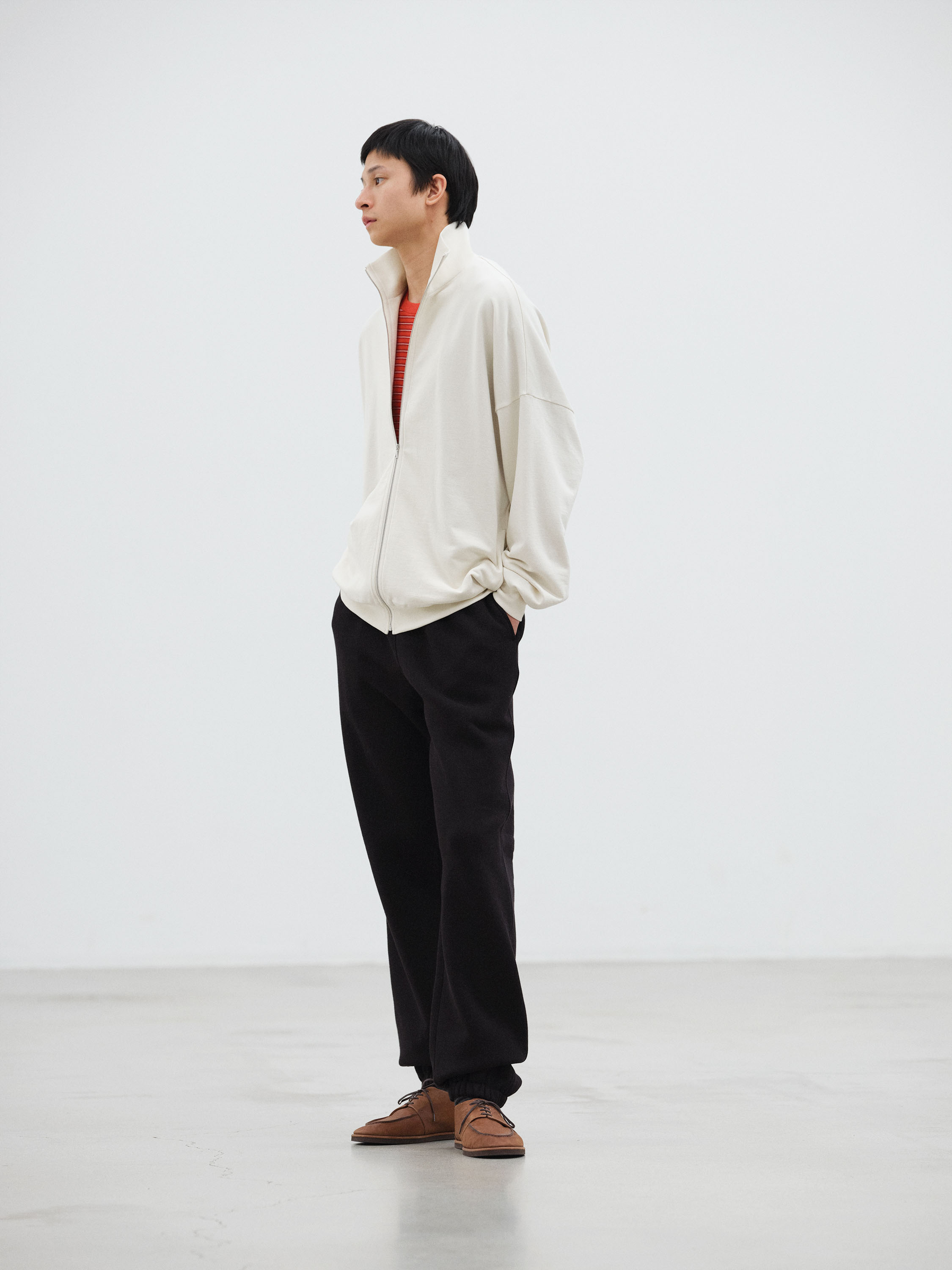 SUPER HIGH GAUGE SWEAT ZIP BLOUSON 詳細画像 IVORY WHITE 2