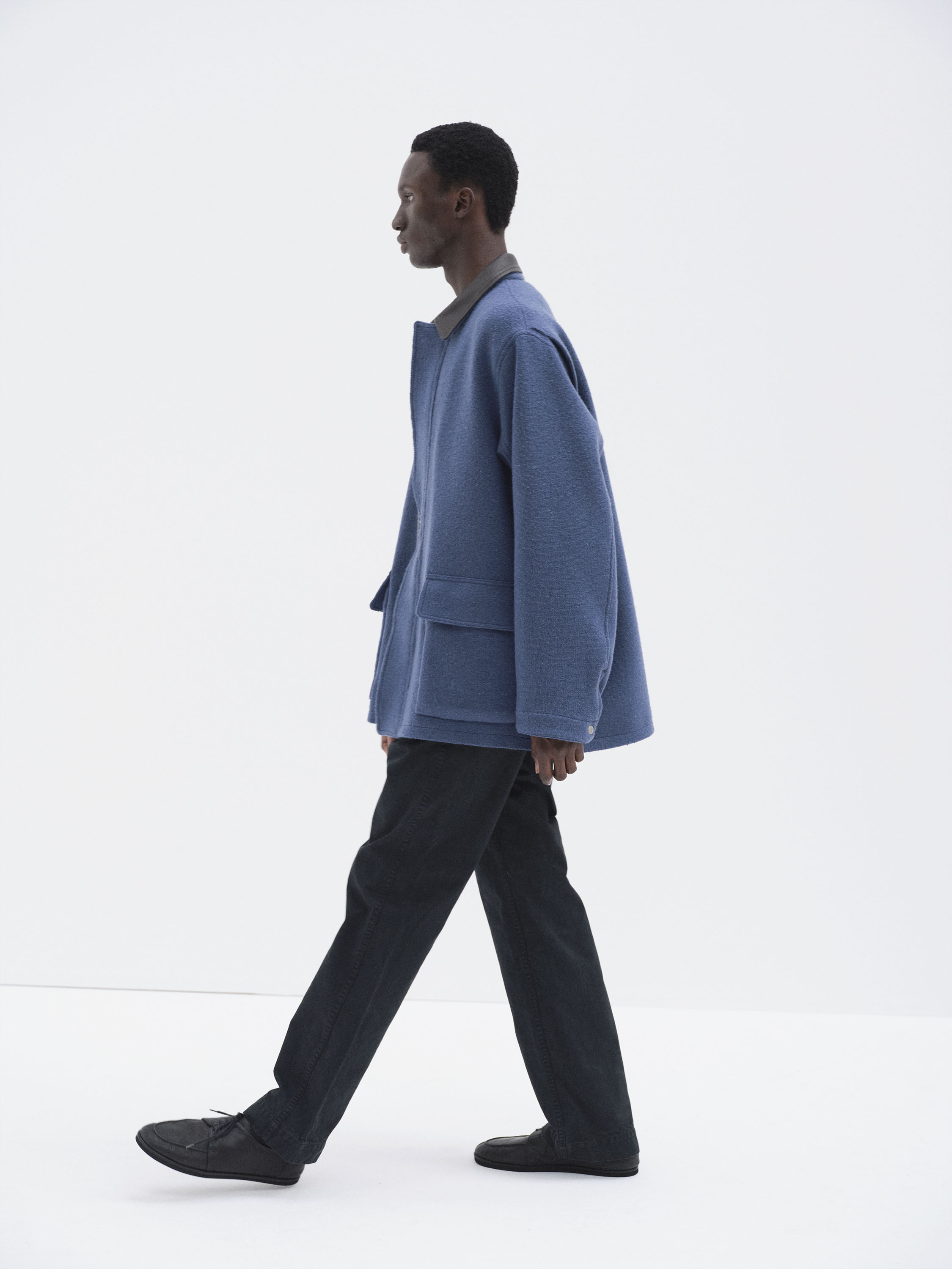 HOMESPUN TWEED ZIP BLOUSON 詳細画像 DUSTY BLUE 3