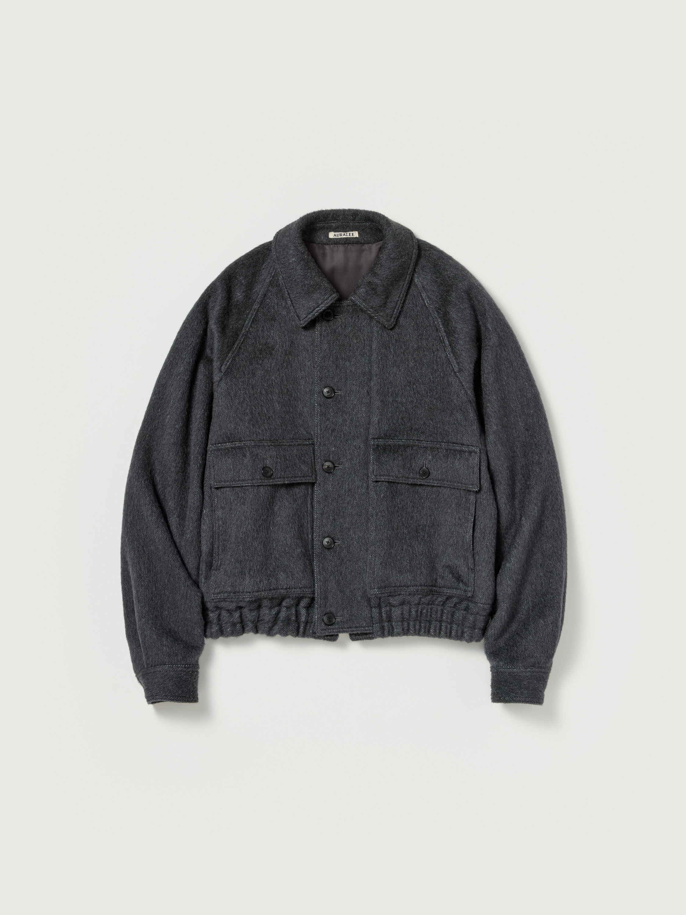 HAIRY WOOL MOHAIR CHAMBRAY BLOUSON 詳細画像 DARK GRAY 1