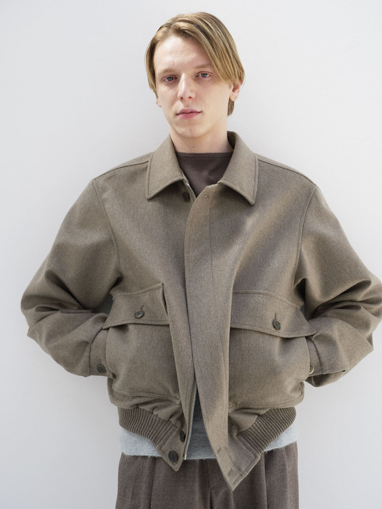CASHMERE MOLESKIN ZIP BLOUSON - AURALEE Official Website