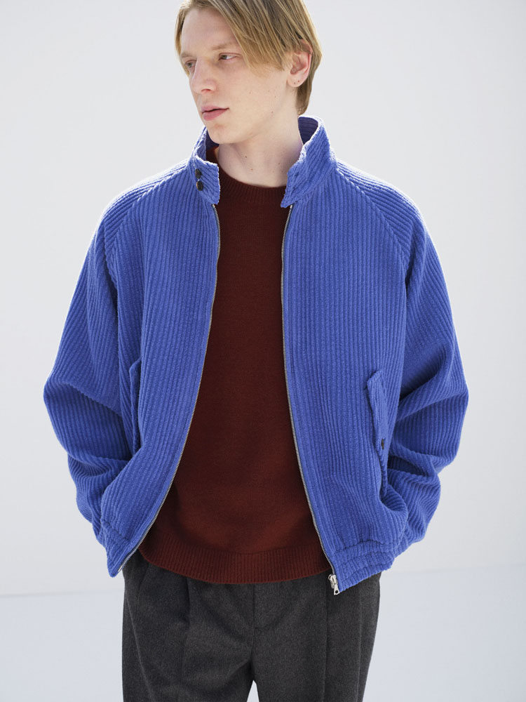 WOOL CASHMERE CORDUROY ZIP BLOUSON - AURALEE Official Website