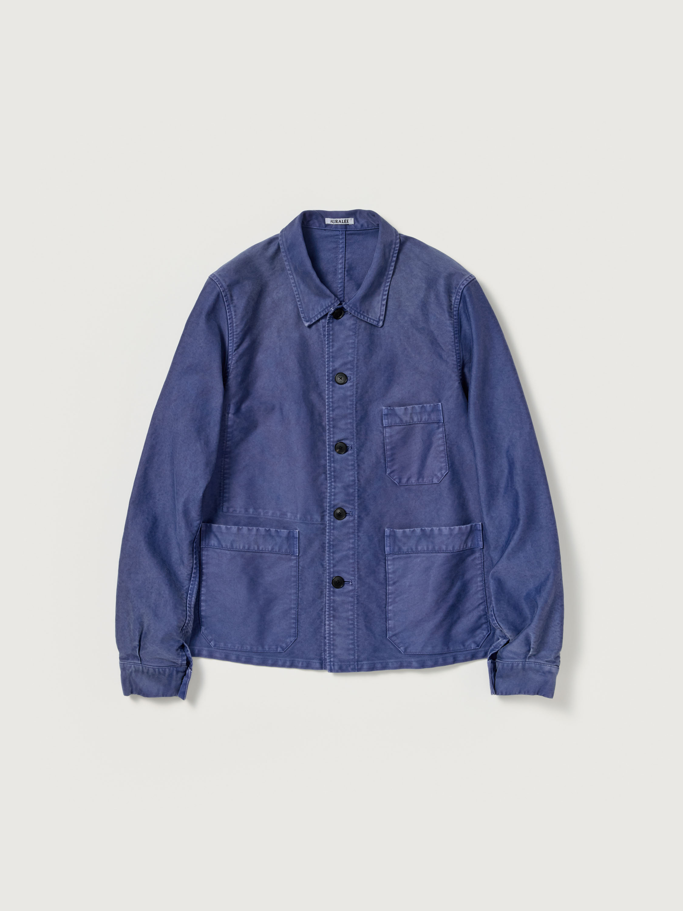 GARMENT-DYED ORGANIC COTTON HEAVY MOLESKIN COVERALL 詳細画像 FADED NAVY 6