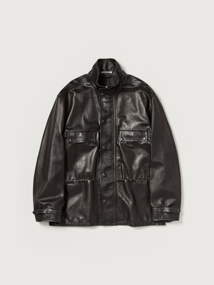 TEXTURED LAMB LEATHER BLOUSON