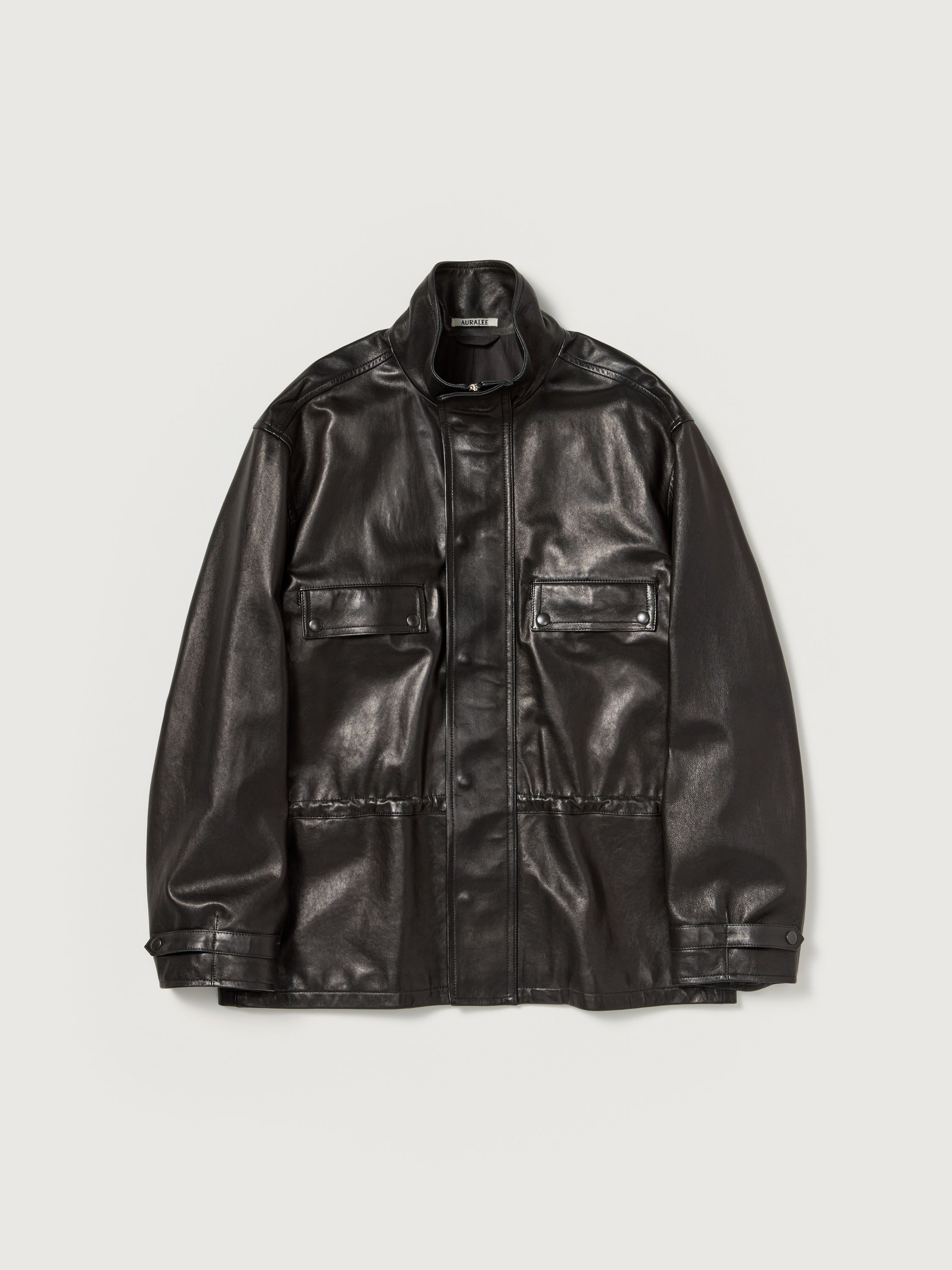 TEXTURED LAMB LEATHER BLOUSON - AURALEE Official Website