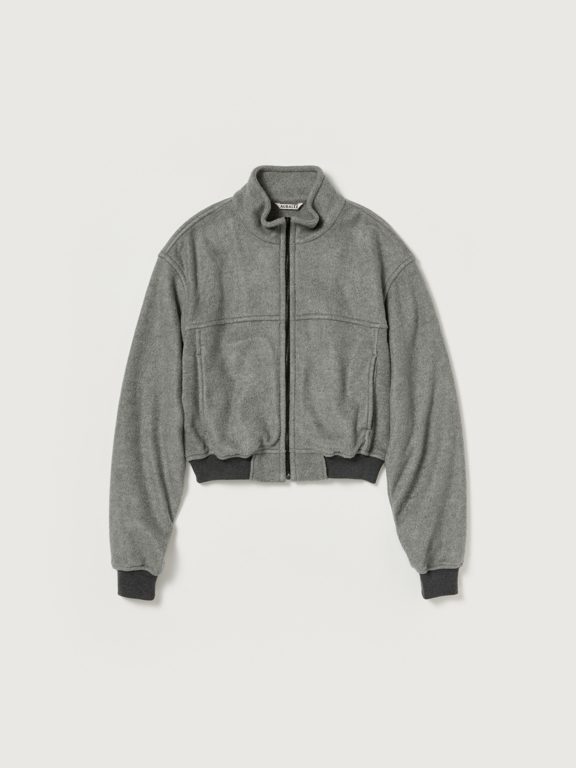 PURE SILK COMFORT FLEECE ZIP BLOUSON 詳細画像 TOP GRAY 1