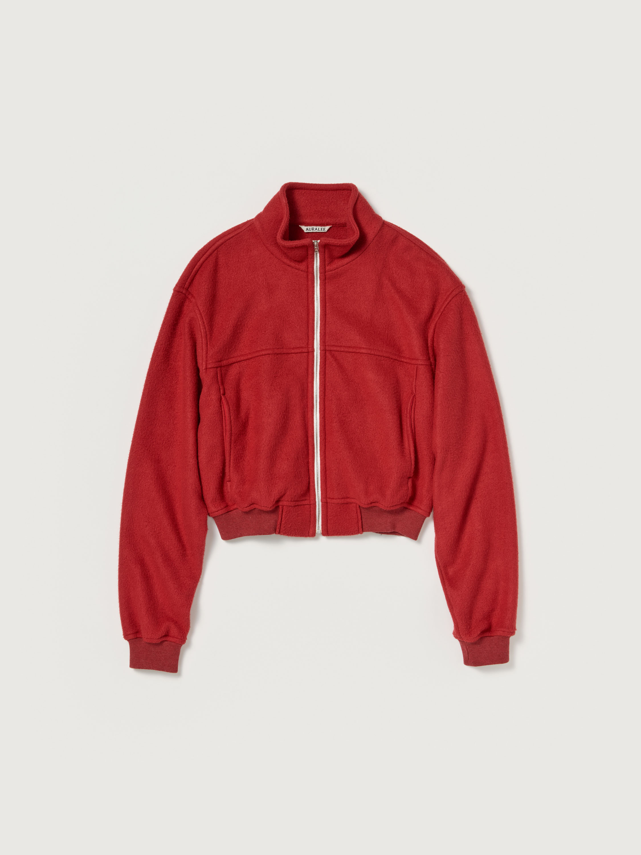 PURE SILK COMFORT FLEECE ZIP BLOUSON 詳細画像 RED 5