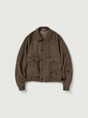 HAIRY WOOL MOHAIR CHAMBRAY BLOUSON