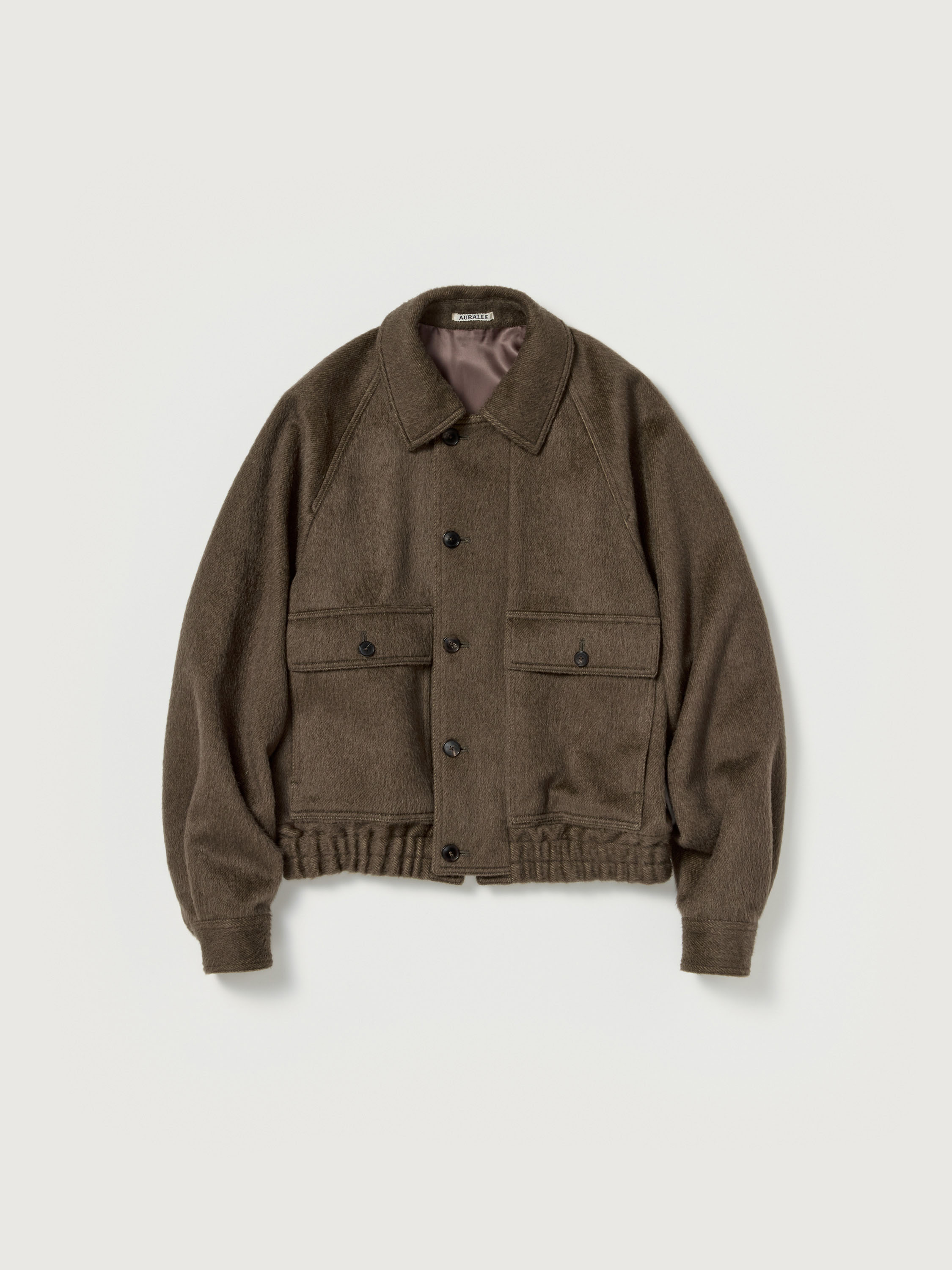 HAIRY WOOL MOHAIR CHAMBRAY BLOUSON 詳細画像 BROWN 1