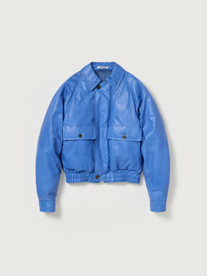 FINE CALF LEATHER DOWN BLOUSON