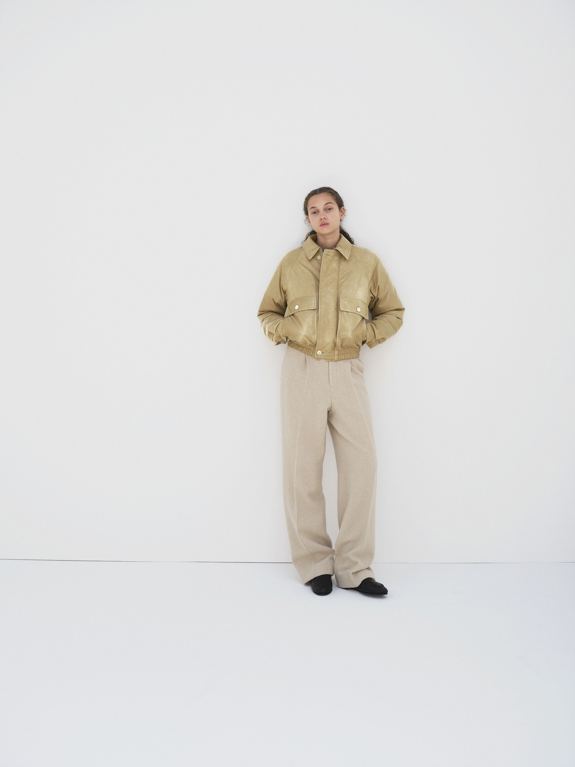FINE CALF LEATHER DOWN BLOUSON 詳細画像 BEIGE 5